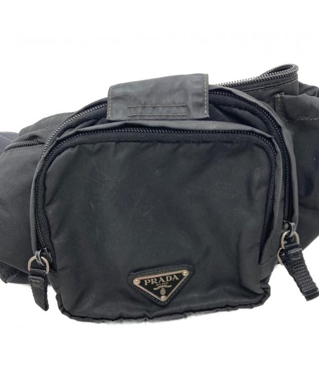 中古・古着通販】PRADA (プラダ) ナイロンボディバッグ ブラック