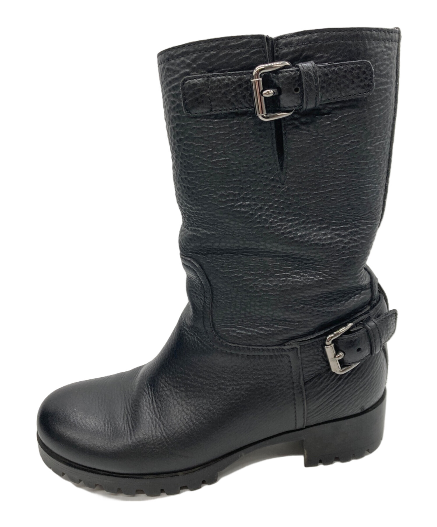 プラダ　エンジニアブーツ　36 1/2　中古・現状　PRADA 中古・古着通販】PRADA (プラダ) エンジニアブーツ ブラック サイズ:37