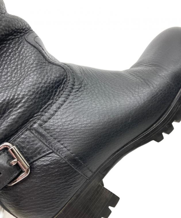 中古・古着通販】PRADA (プラダ) エンジニアブーツ ブラック サイズ:37