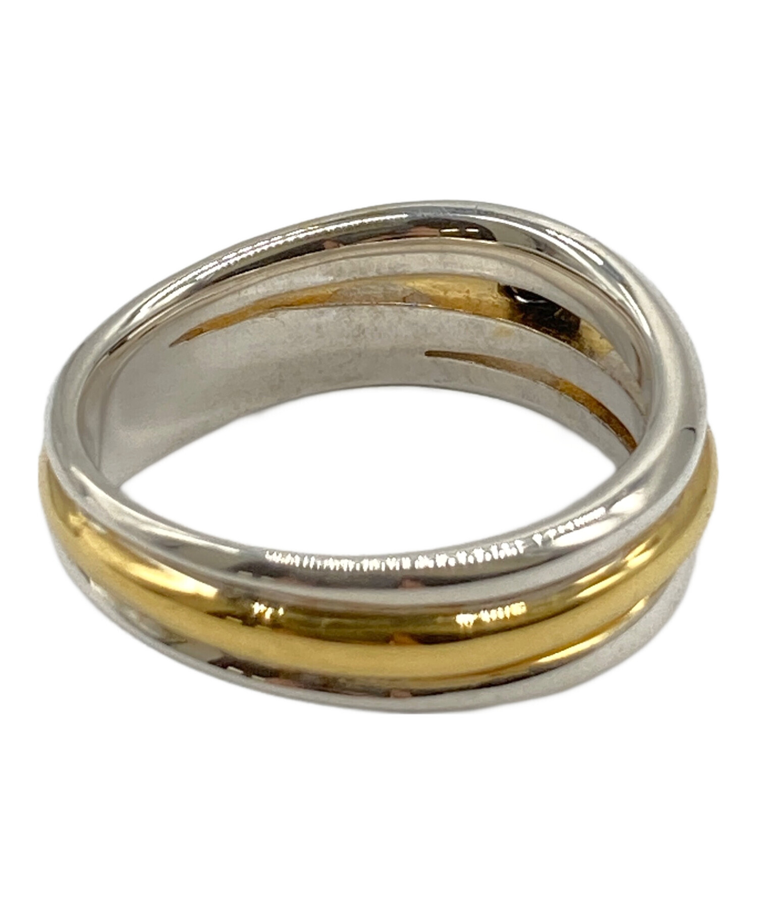 中古・古着通販】GARNI (ガルニ) Ripple Ring-Combi シルバー×ブラック 
