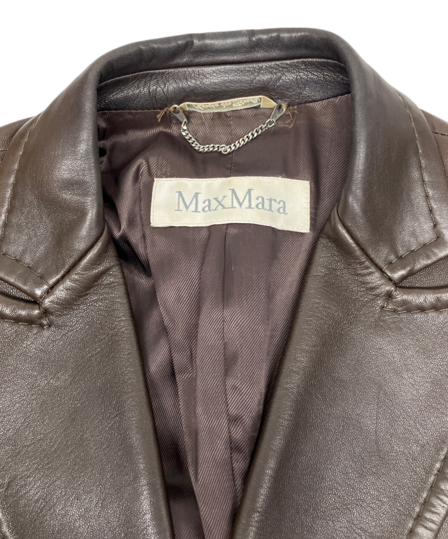 中古・古着通販】MaxMara (マックスマーラ) レザーテーラード