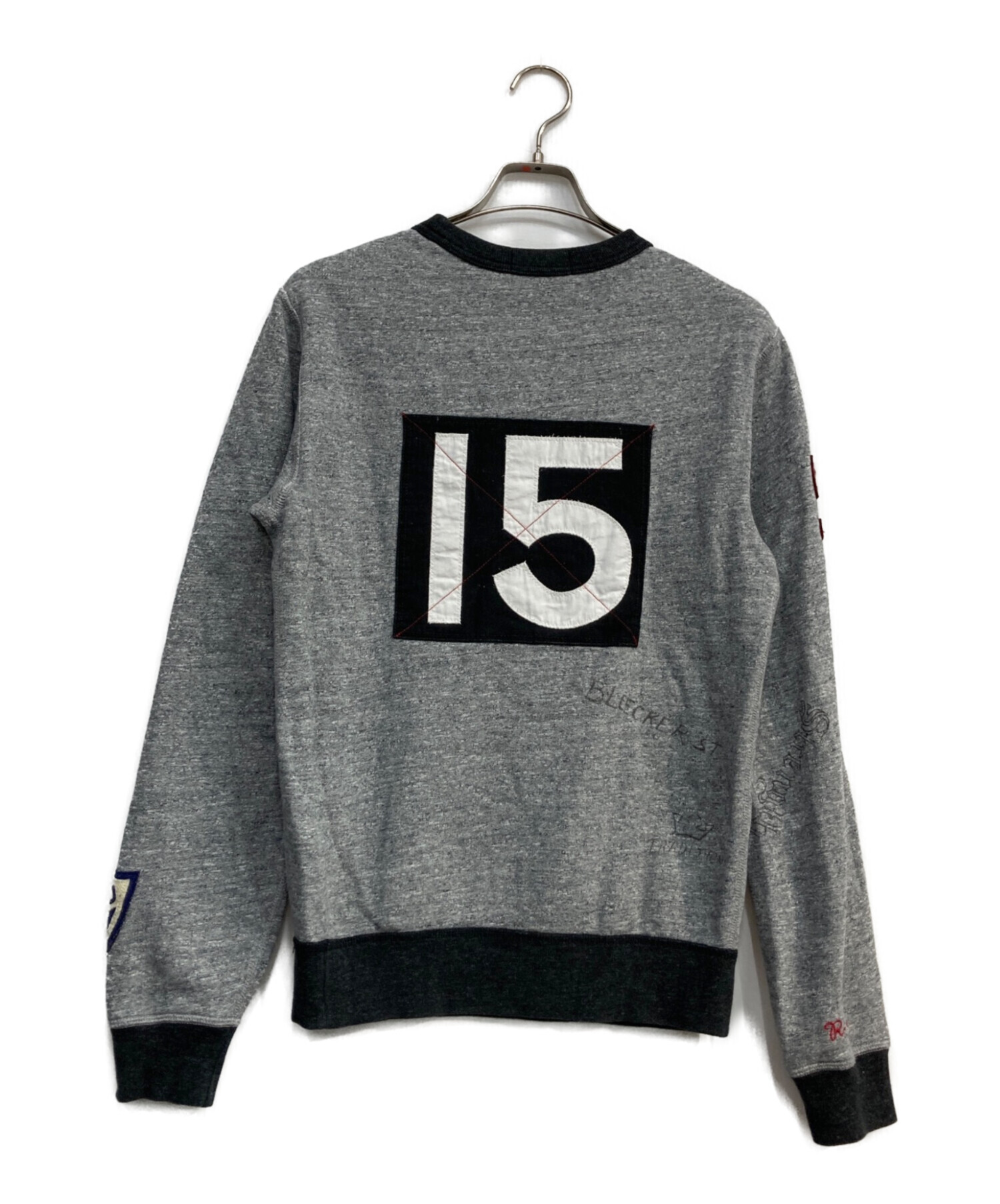 美品✨ ポロラルフローレン スウェット　XS(M相当)グレー　ワッペン　ロゴ 中古・古着通販】POLO RALPH LAUREN (ポロ・ラルフローレン) ワッペン