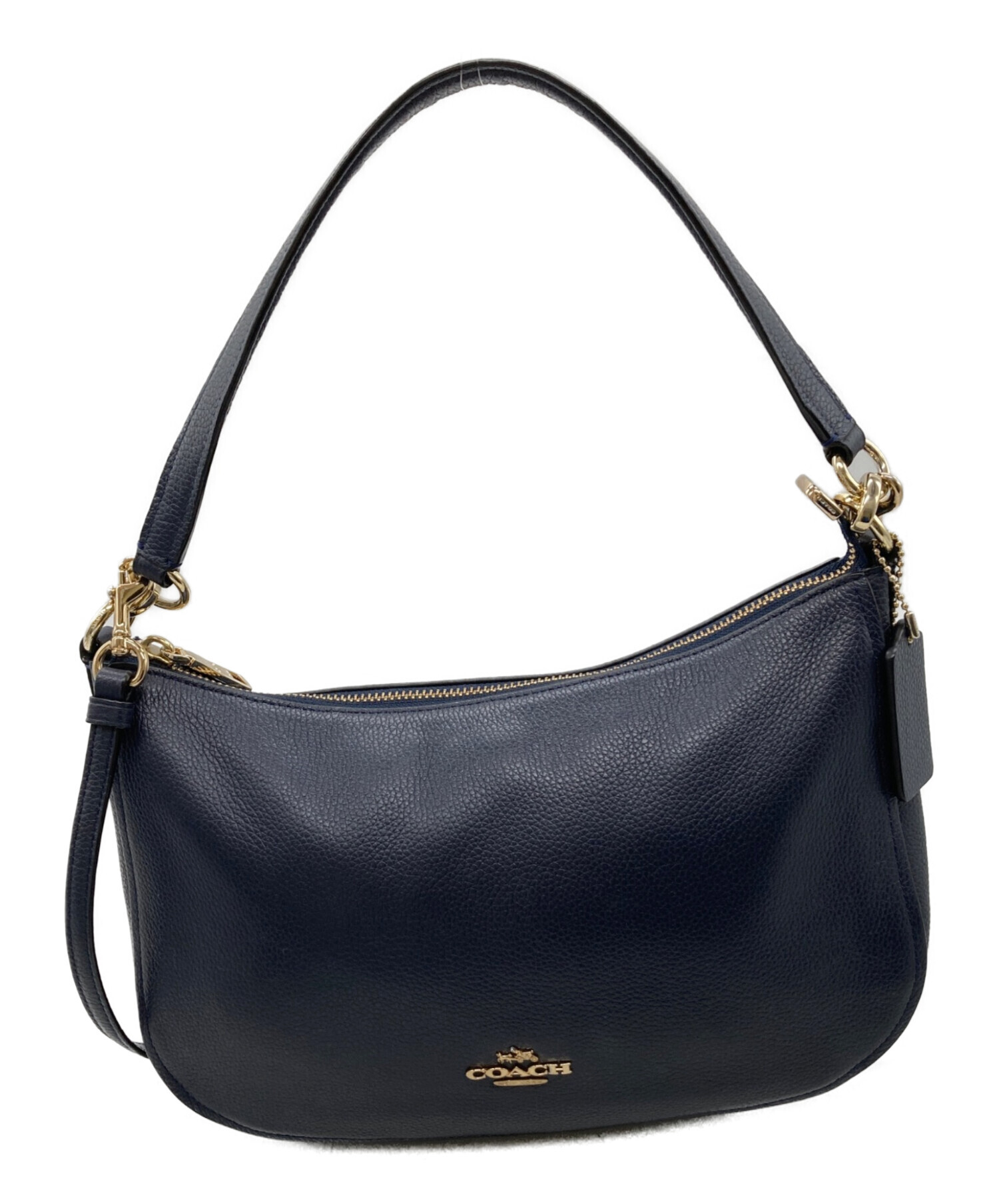 coach コーチ　ショルダー取り外し可能バッグ　紺ダークブルー　ツーウェイ 中古・古着通販】COACH (コーチ) ショルダーバッグ ネイビー｜ブランド