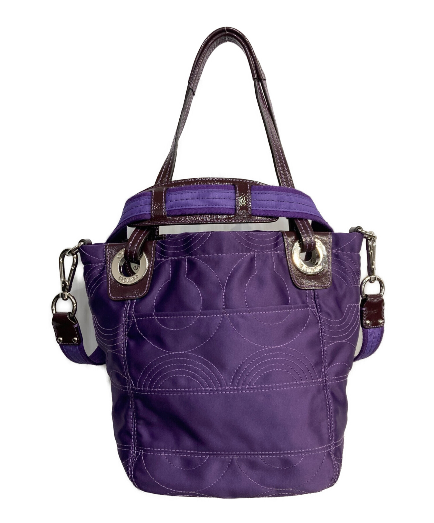 パープルコーチ 2個セット 中古・古着通販】COACH (コーチ) 2WAYバッグ パープル｜ブランド・古着