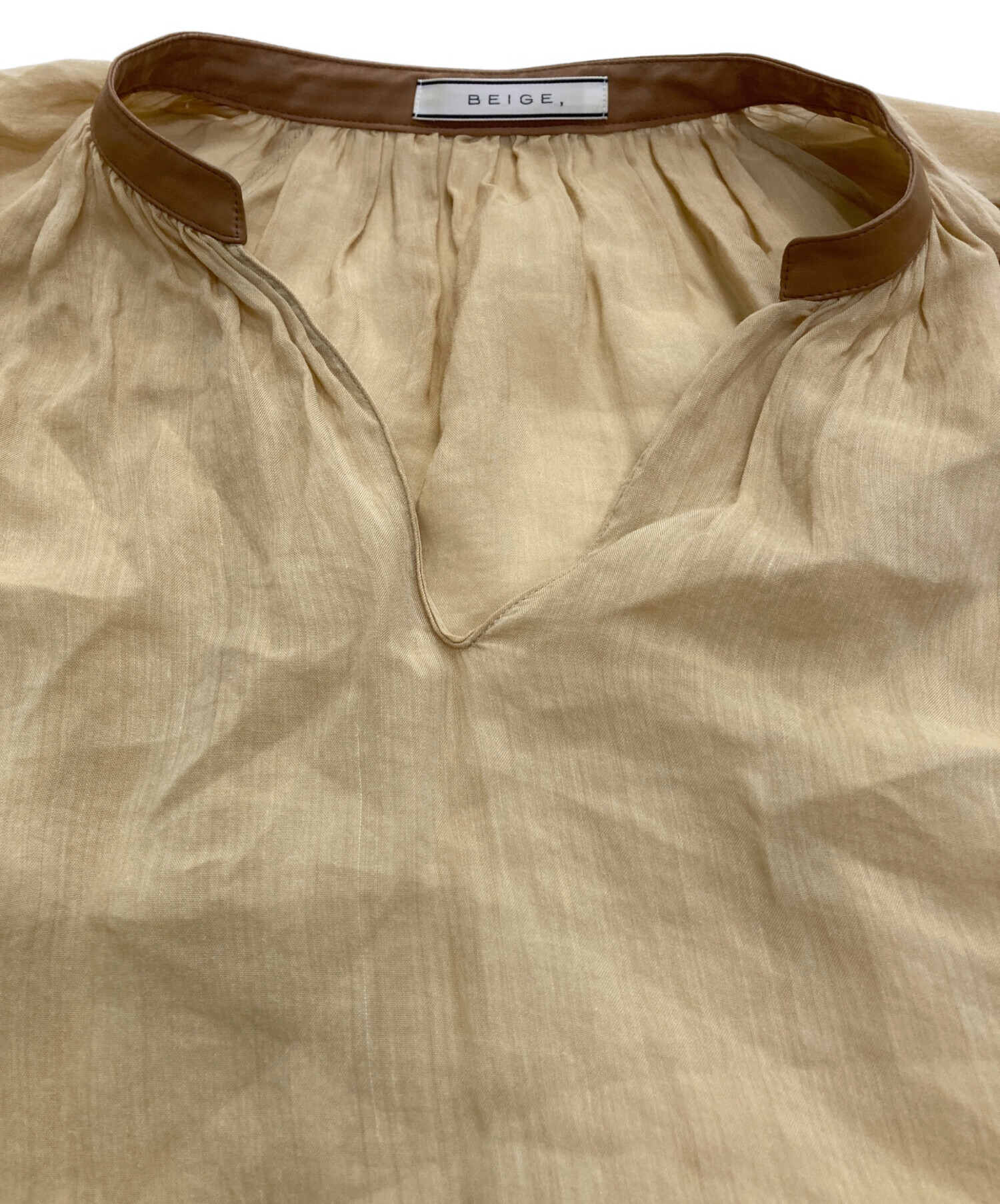 本日限り再値下げ❤️【新品未使用】BEIGEノースリーブワンピース 中古・古着通販】BEIGE (ベイジ) レザーパイピングノースリーブ
