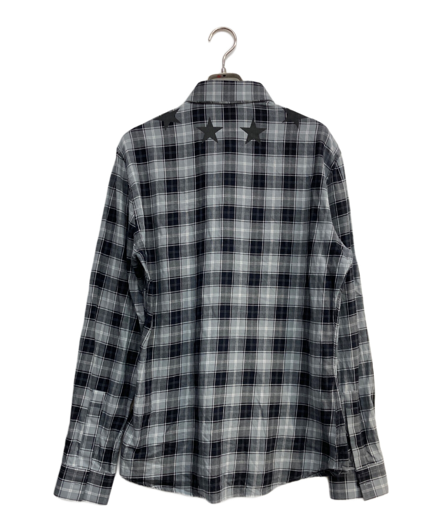 中古・古着通販】GIVENCHY (ジバンシィ) スターチェックシャツ グレー
