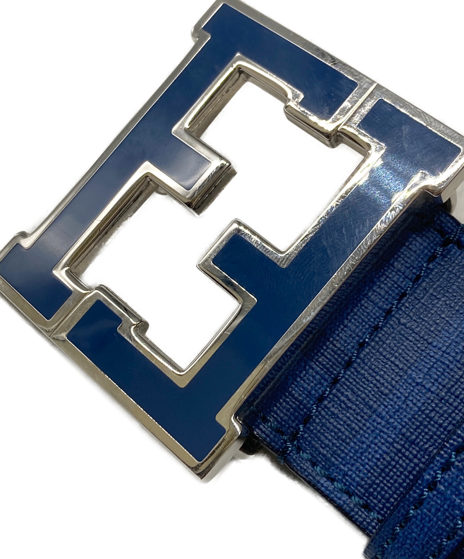 中古・古着通販】FENDI (フェンディ) FFロゴバックルベルト ブルー