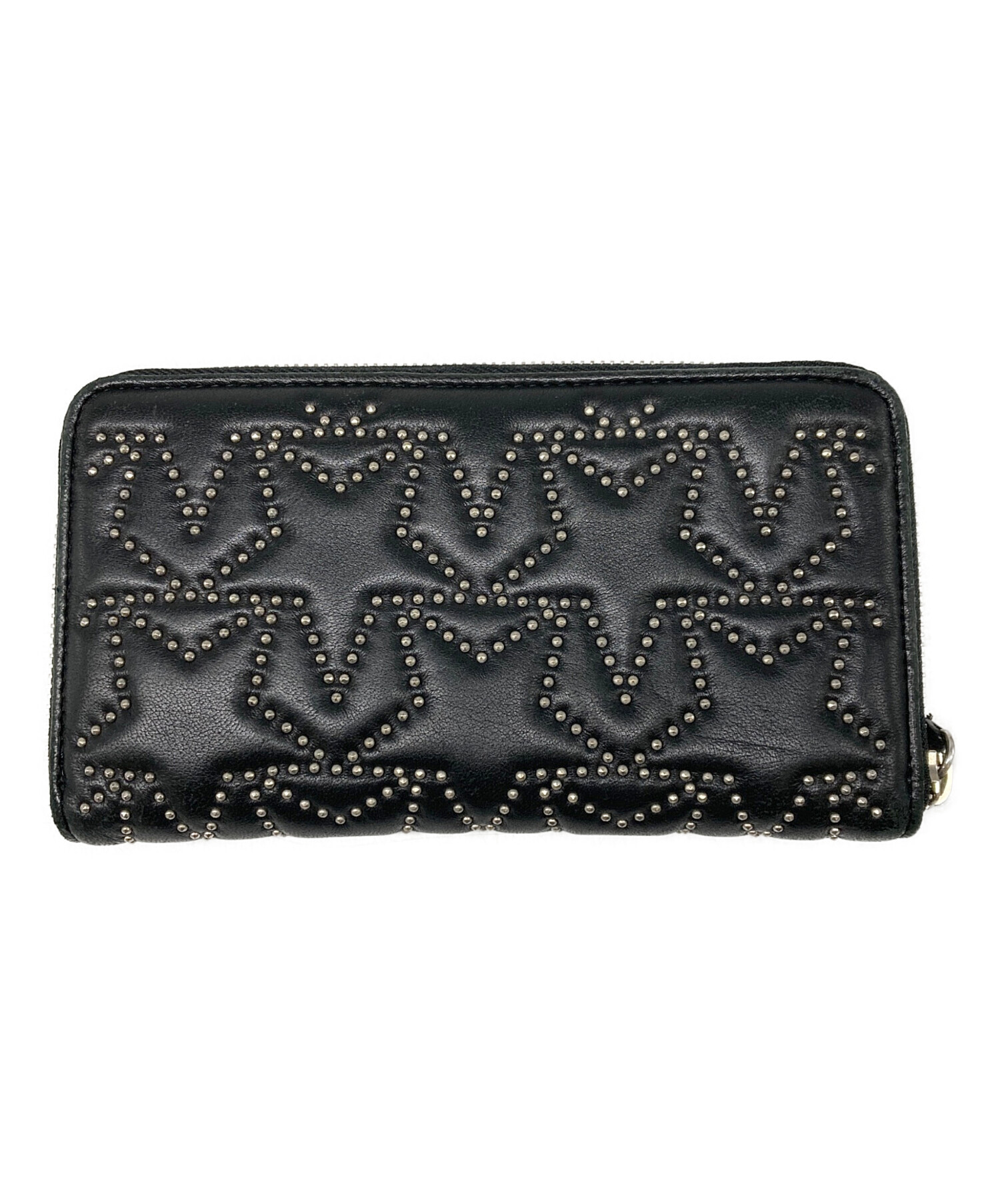 お値下げ✨美品✨ジミーチュウ スタースタッズ ラウンドジップ ケース 中古・古着通販】JIMMY CHOO (ジミーチュウ) スタースタッズラウンド