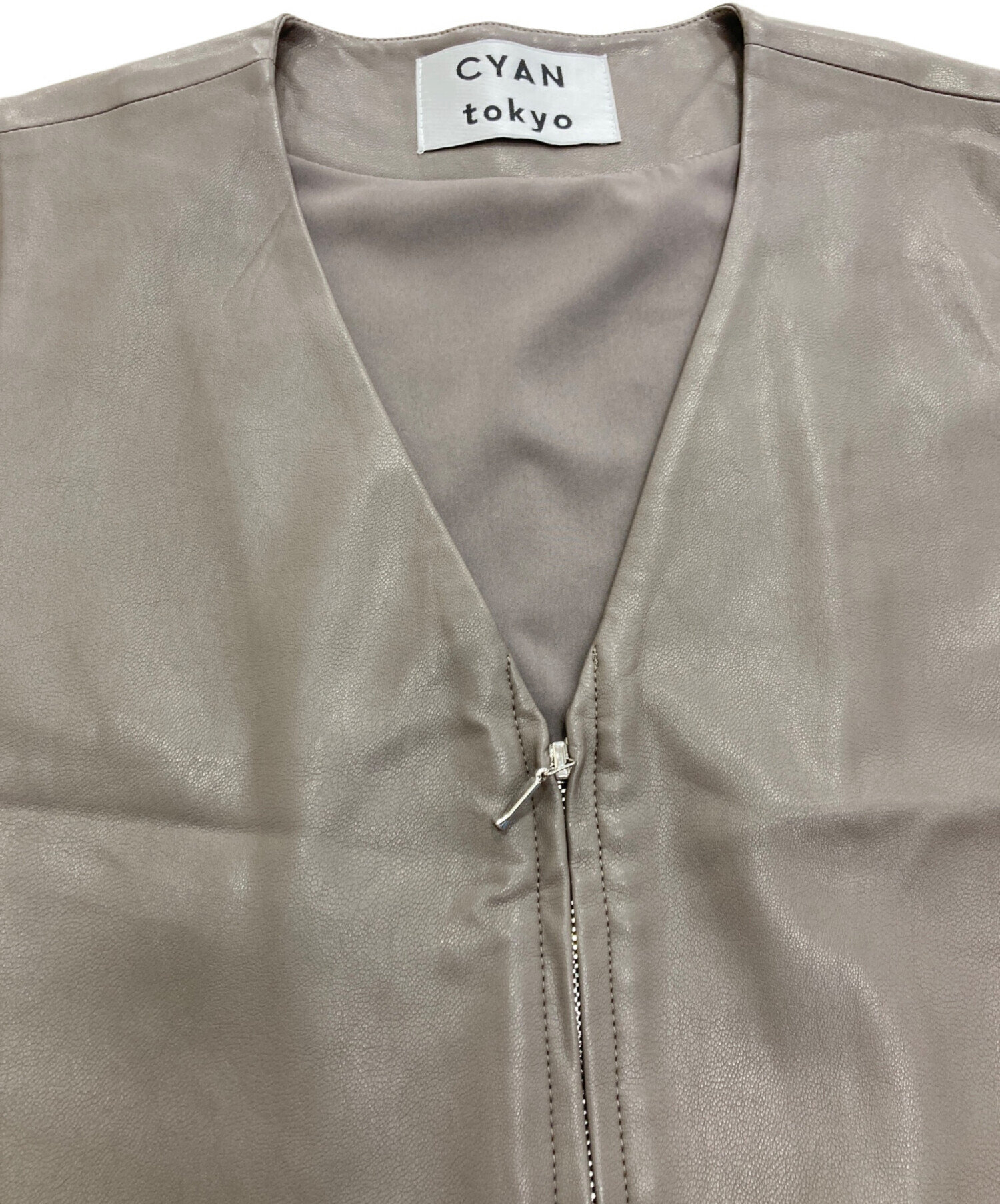 中古・古着通販】CYAN TOKYO (シアン トーキョー) ヴィーガンレザーZIP