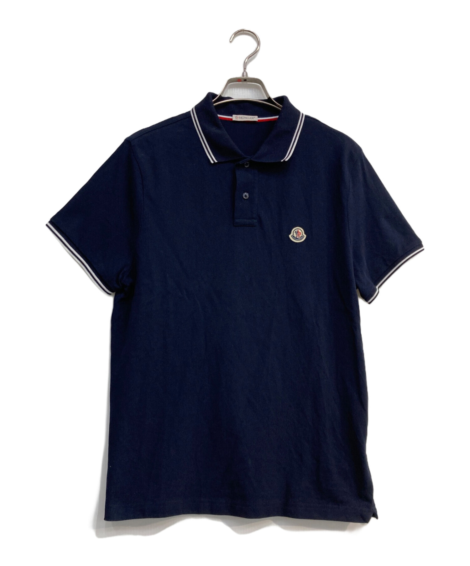 美品！モンクレール MAGLIA POLO ポロシャツ サイズXL メンズ 中古・古着通販】MONCLER (モンクレール) MAGLIA POLO ネイビー サイズ