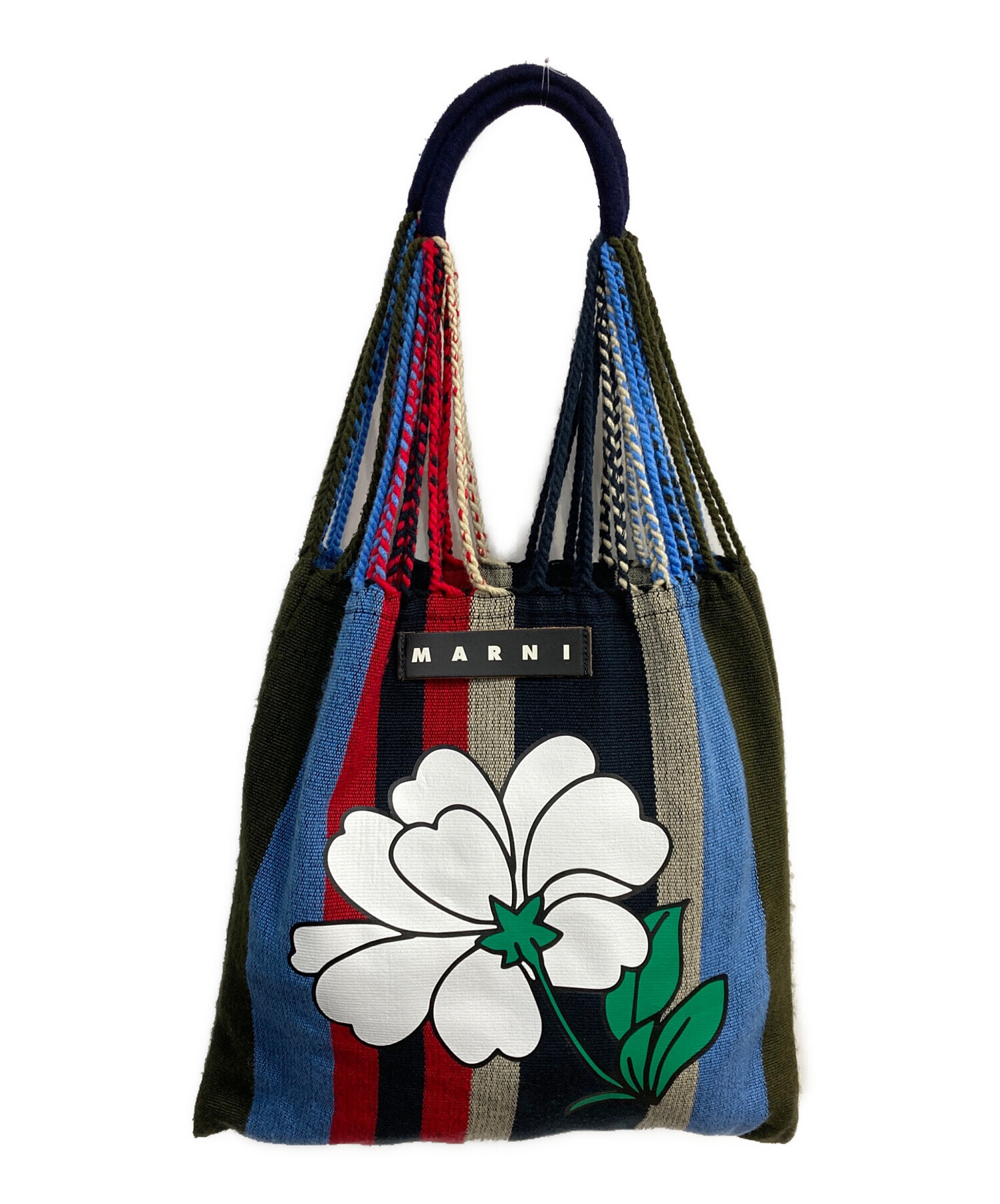 中古・古着通販】MARNI (マルニ) フラワーハンモックバッグ ネイビー