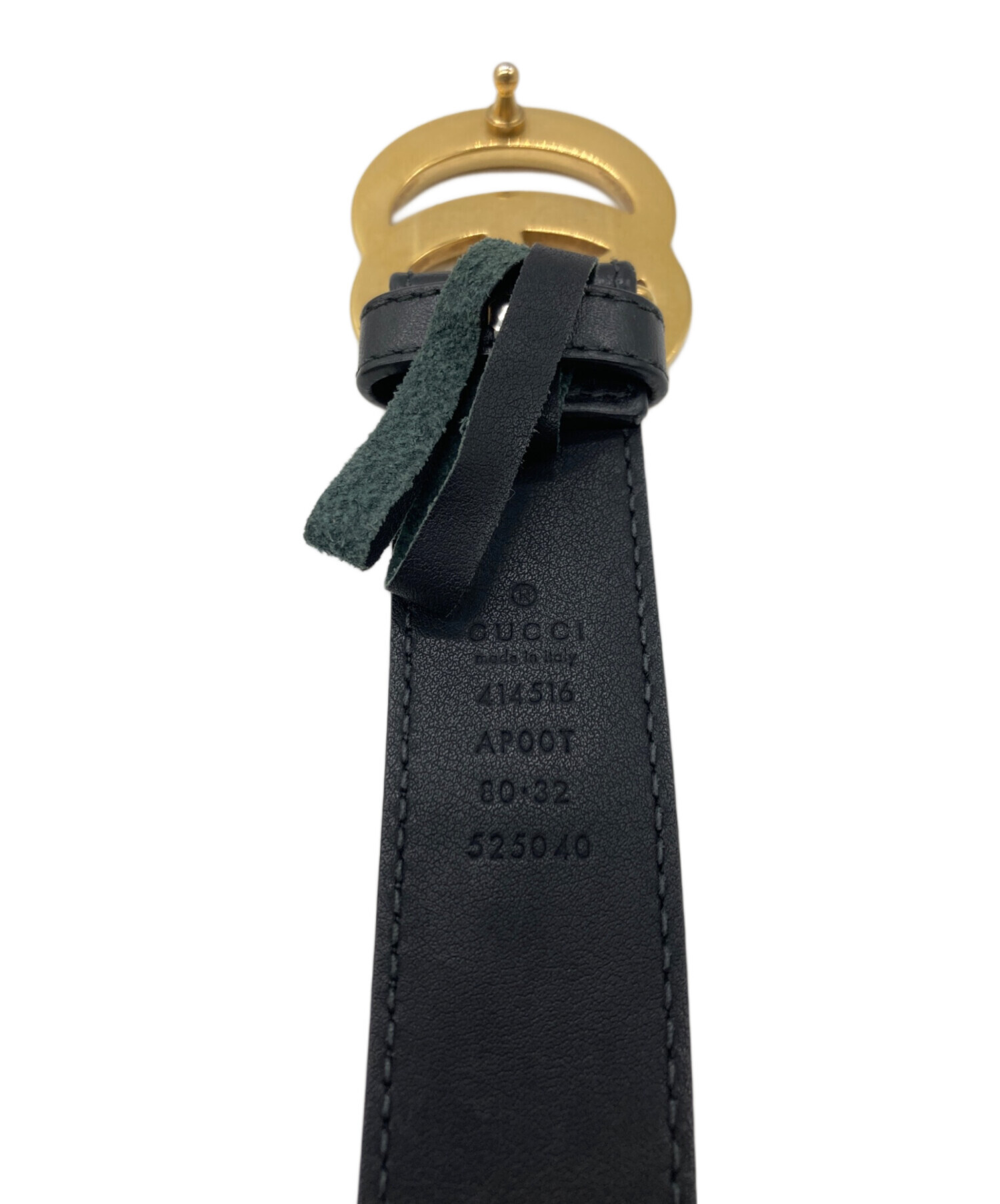 中古・古着通販】GUCCI (グッチ) ダブルGベルト ブラック｜ブランド