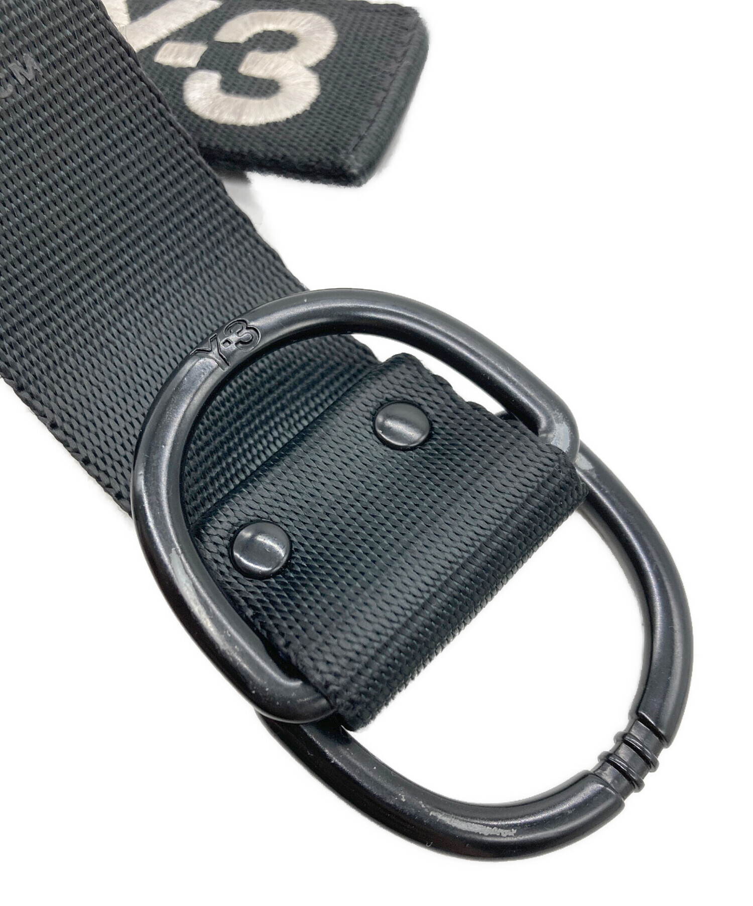 Y-3 ワイスリー ブラックロゴベルト FH9339  L 中古・古着通販】Y-3 (ワイスリー) Logo Belt ブラック サイズ:L