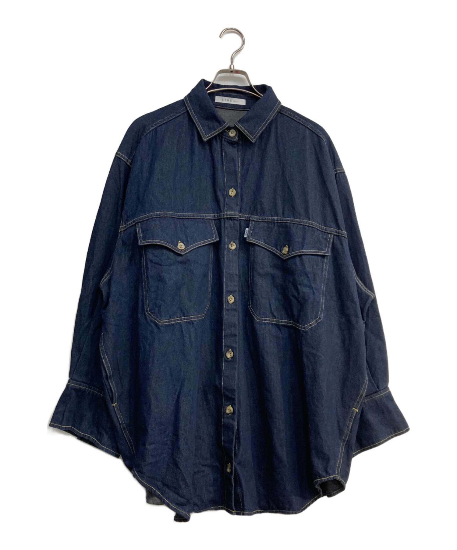 ETRE TOKYO EDWIN デニムシャツジャケットindgo 新品タグ付き 中古・古着通販】ETRE TOKYO (エトレトウキョウ) EDWIN (エドウィン