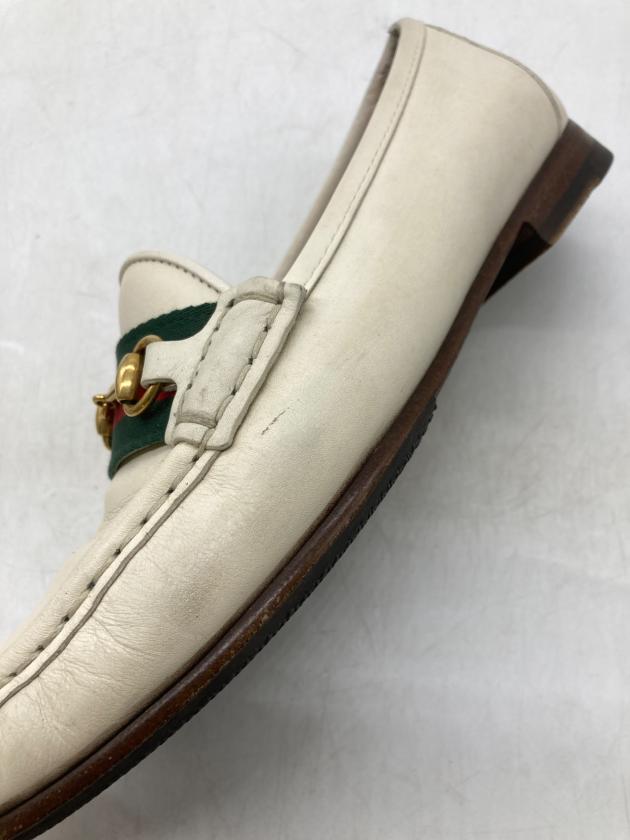 中古・古着通販】GUCCI (グッチ) ホースビットローファー ホワイト