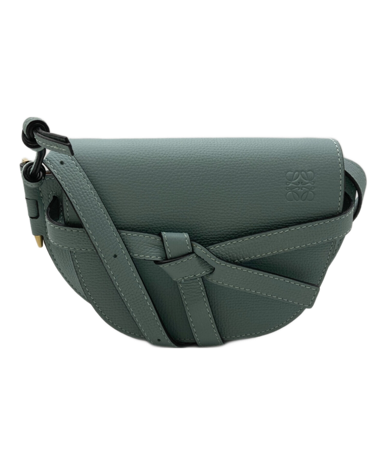 LOEWE バッグ 中古・古着通販】LOEWE (ロエベ) ゲートデュアルミニバッグ サックス