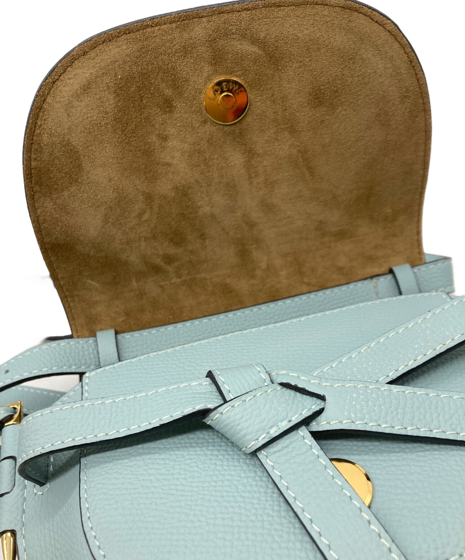 中古・古着通販】LOEWE (ロエベ) ゲートデュアルミニバッグ サックス