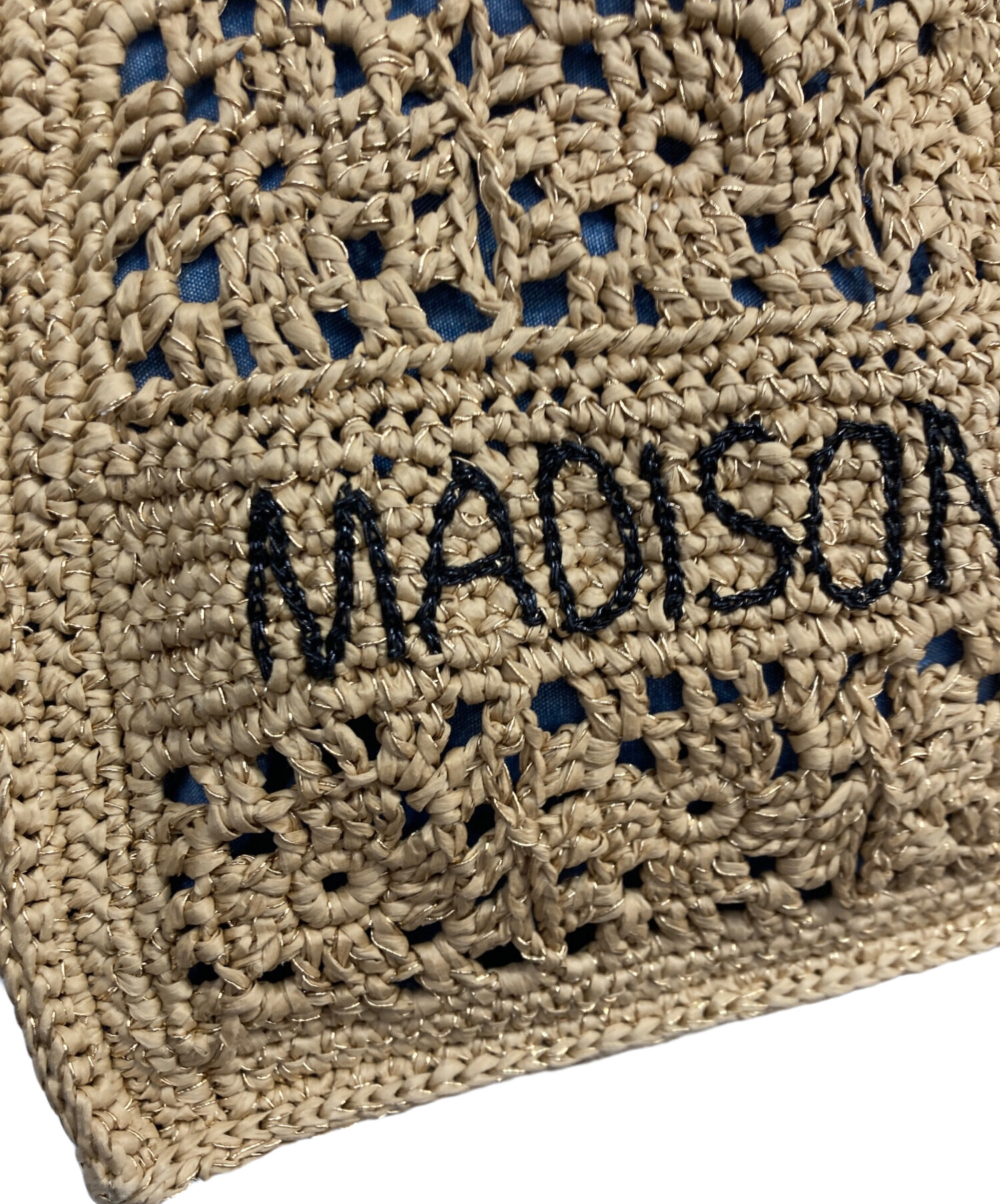 マディソンブルー　トートバック　CROCHET TOTE BAG PAPEER 中古・古着通販】MADISON BLUE (マディソンブルー) CROCHET TOTE BAG