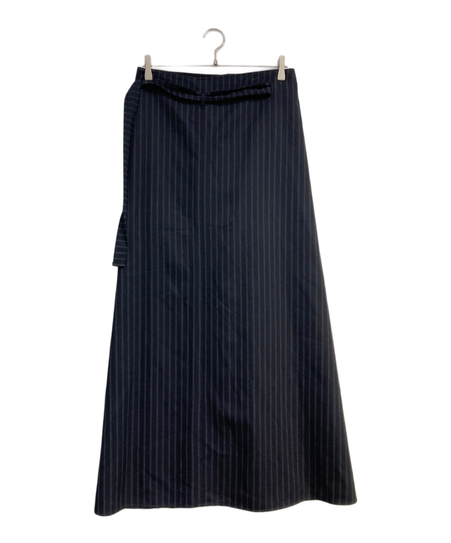 中古・古着通販】BACCA (バッカ) STRIPE GABARDINE WRAP LONG SKIRT