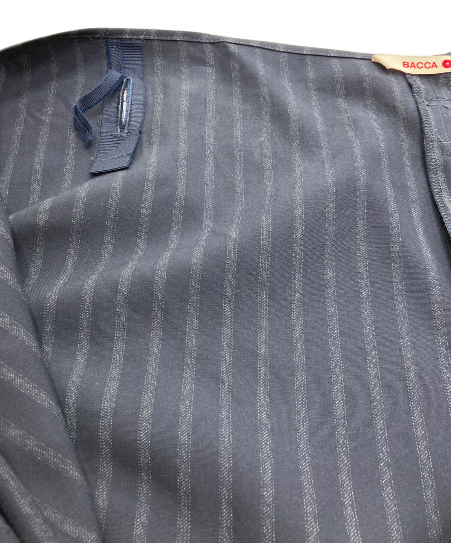 中古・古着通販】BACCA (バッカ) STRIPE GABARDINE WRAP LONG SKIRT