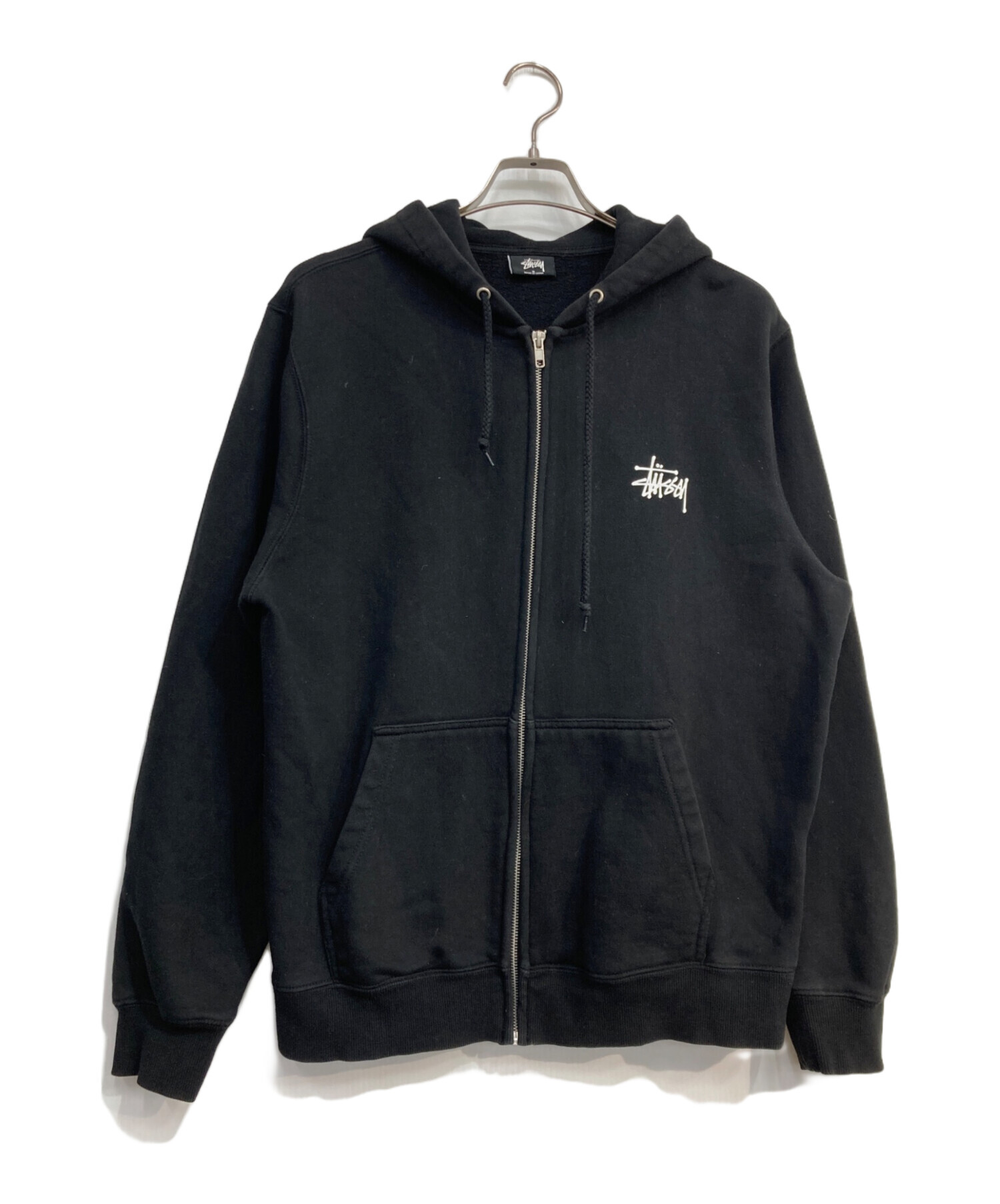 中古・古着通販】stussy (ステューシー) ジップパーカー ブラック