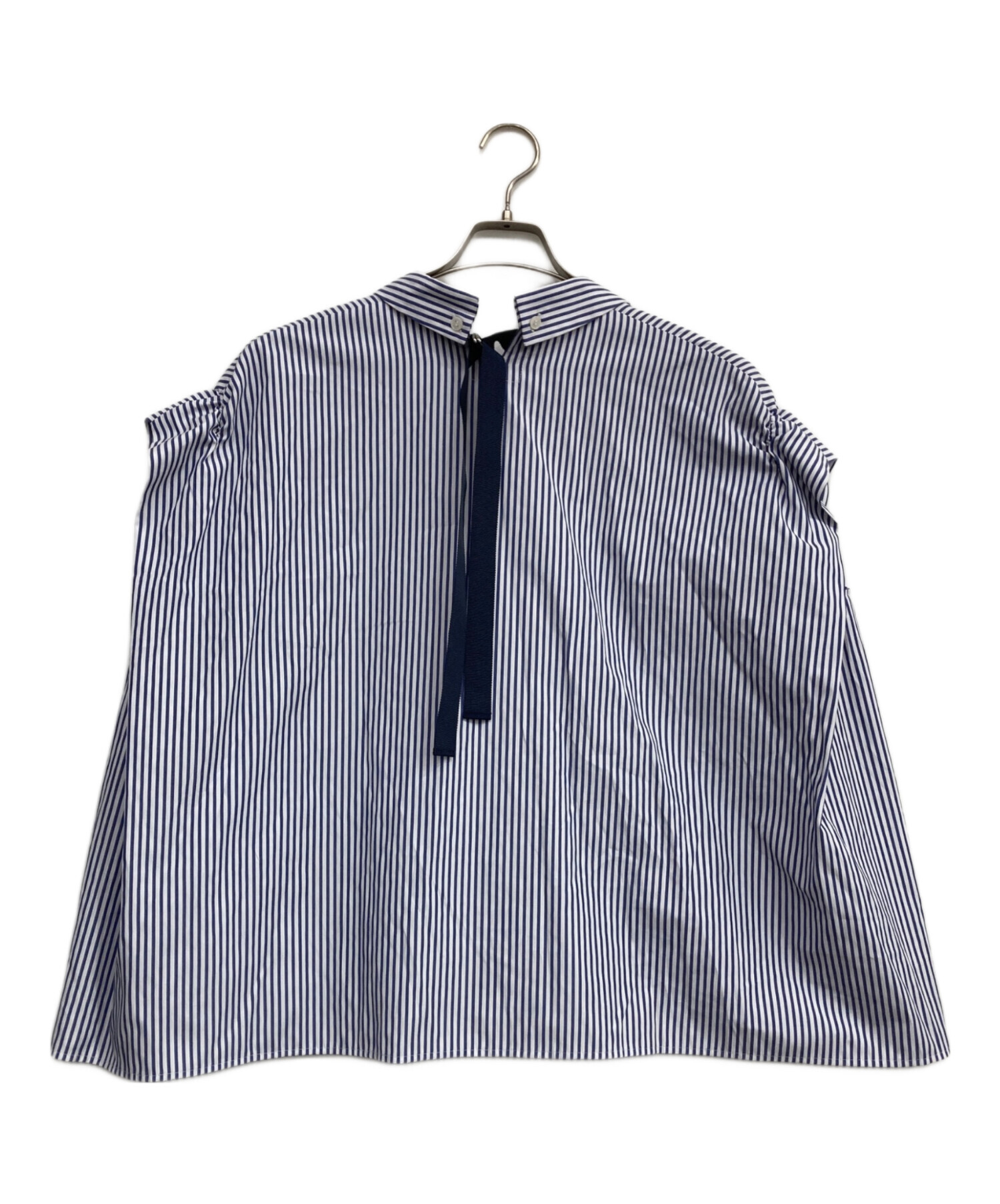 中古・古着通販】HERENCIA (ヘレンチア) Back ribbon blouse ブルー