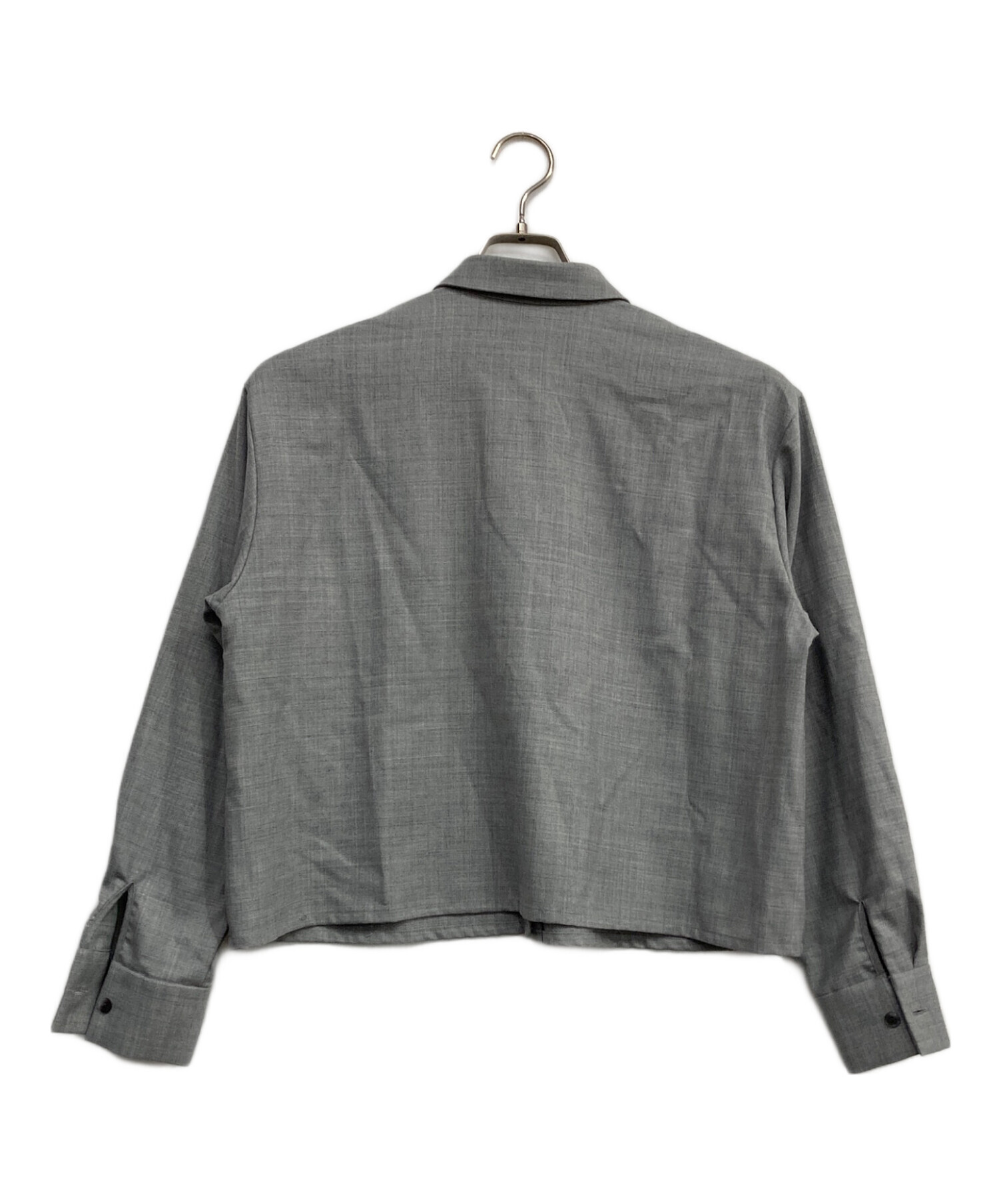 中古・古着通販】mizuiro-ind (ミズイロインド) 長袖クロップドシャツ