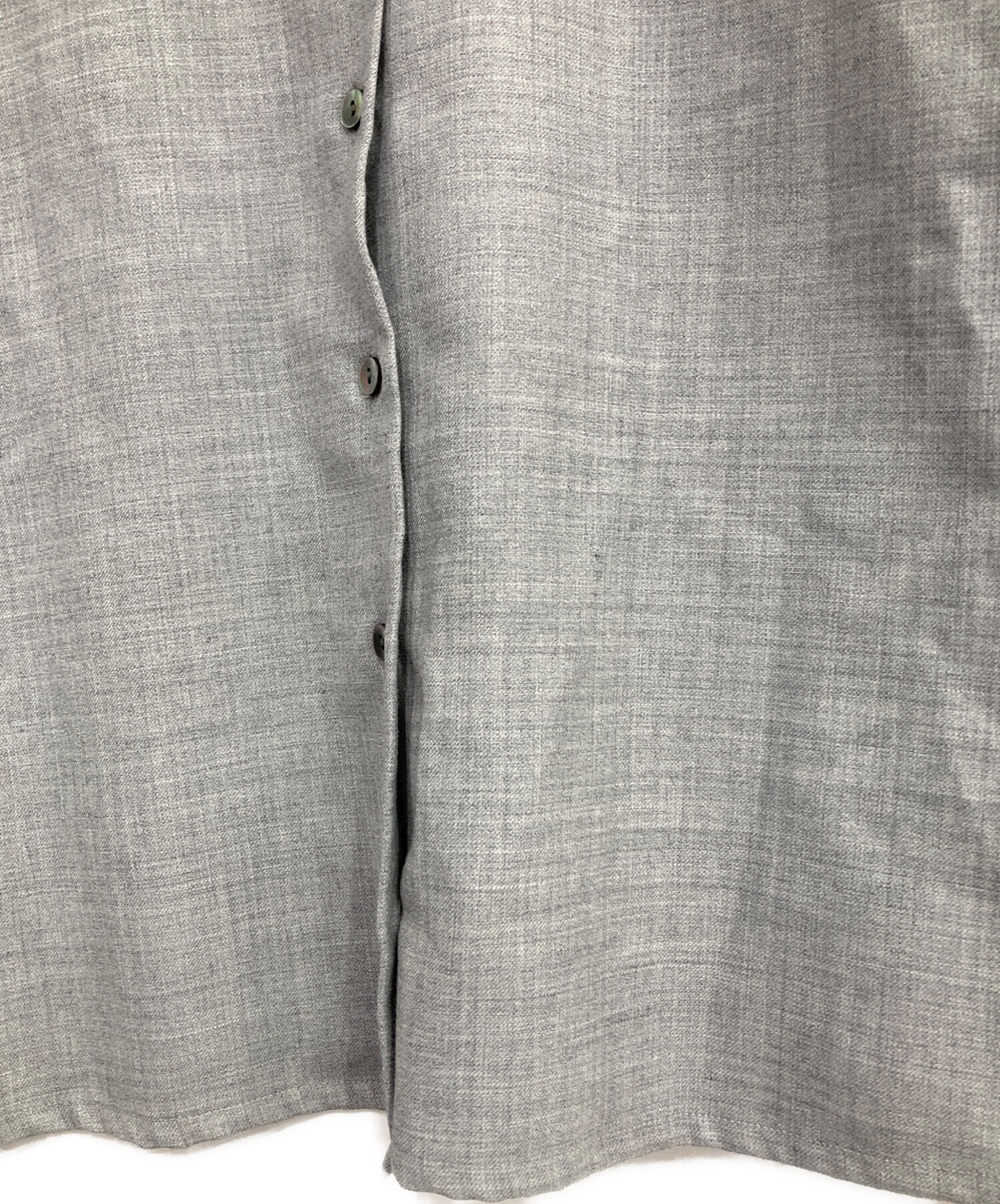 中古・古着通販】mizuiro-ind (ミズイロインド) 長袖クロップドシャツ