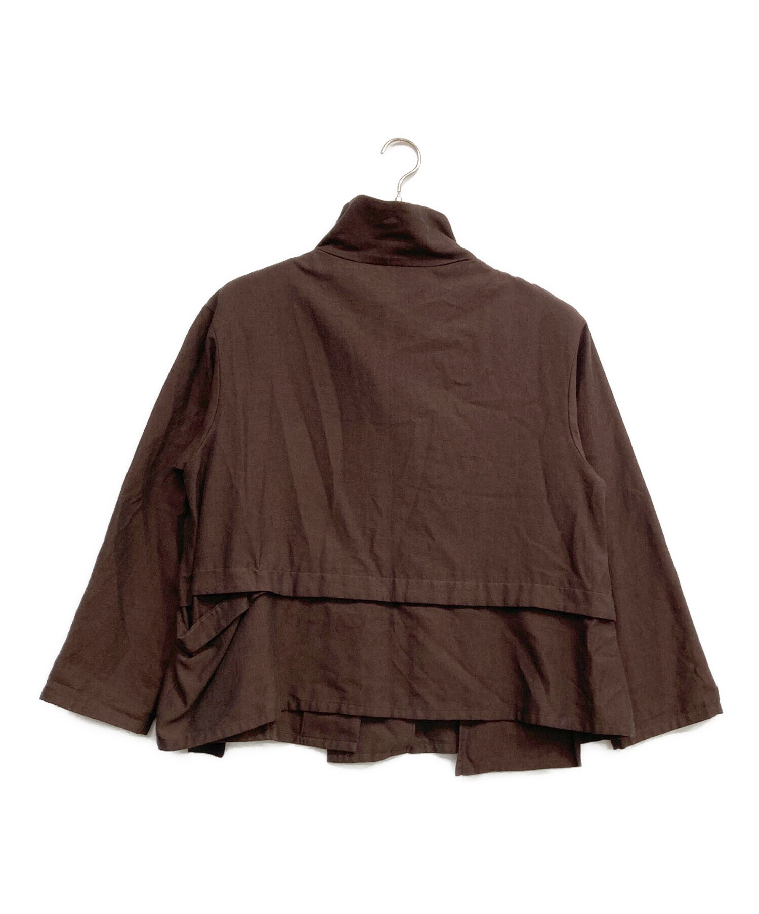 慈雨　ジウ　ウールジャケット　新品未使用 中古・古着通販】慈雨 (ジウ) 変形シャツジャケット ブラウン サイズ