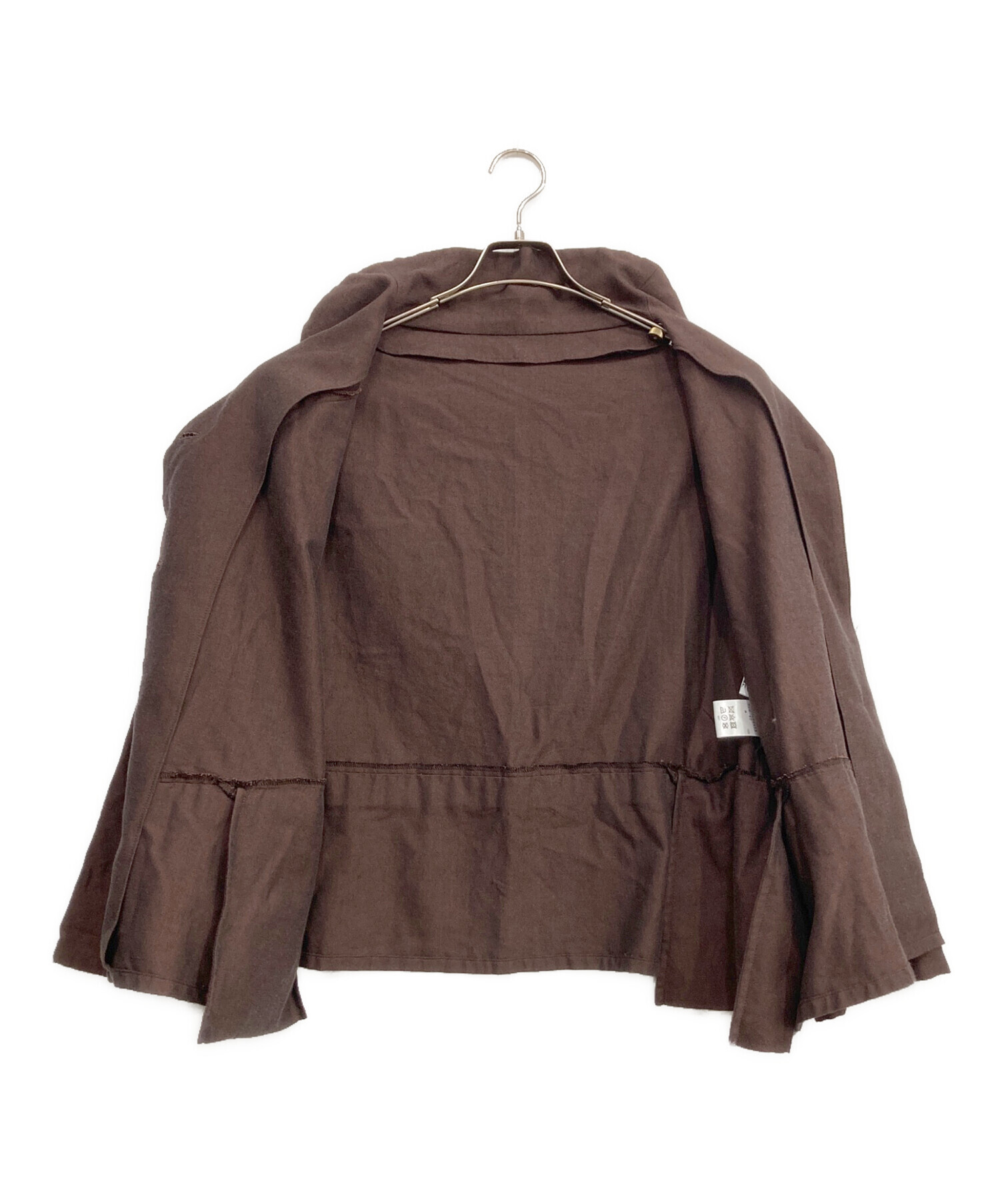 慈雨　ジウ　ウールジャケット　新品未使用 中古・古着通販】慈雨 (ジウ) 変形シャツジャケット ブラウン サイズ
