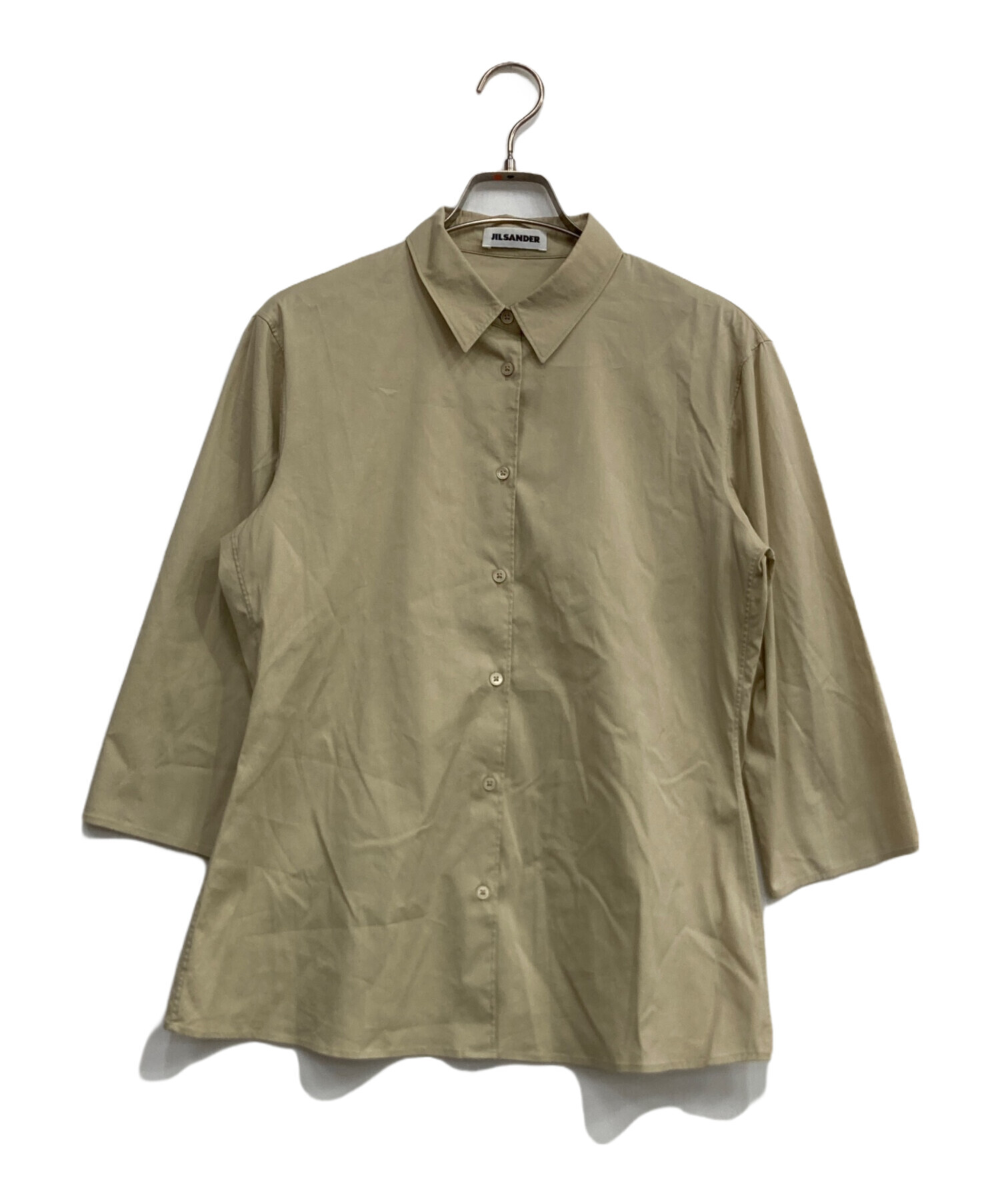 中古・古着通販】JIL SANDER (ジルサンダー) 7分袖シャツ ベージュ