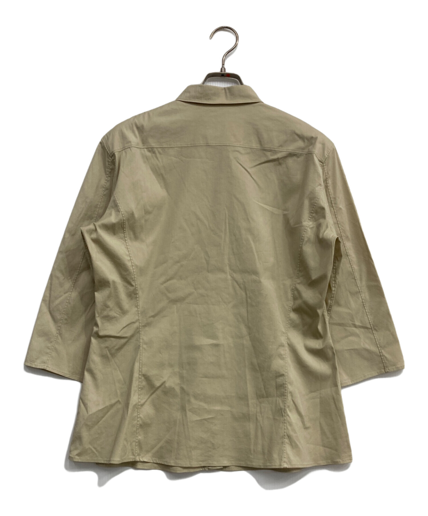 JIL SANDER - JIL SANDER ジルサンダー ベスト S ベージュ 【古着】【中古】【送料無料】 中古・古着通販】JIL SANDER (ジルサンダー) 7分袖シャツ ベージュ