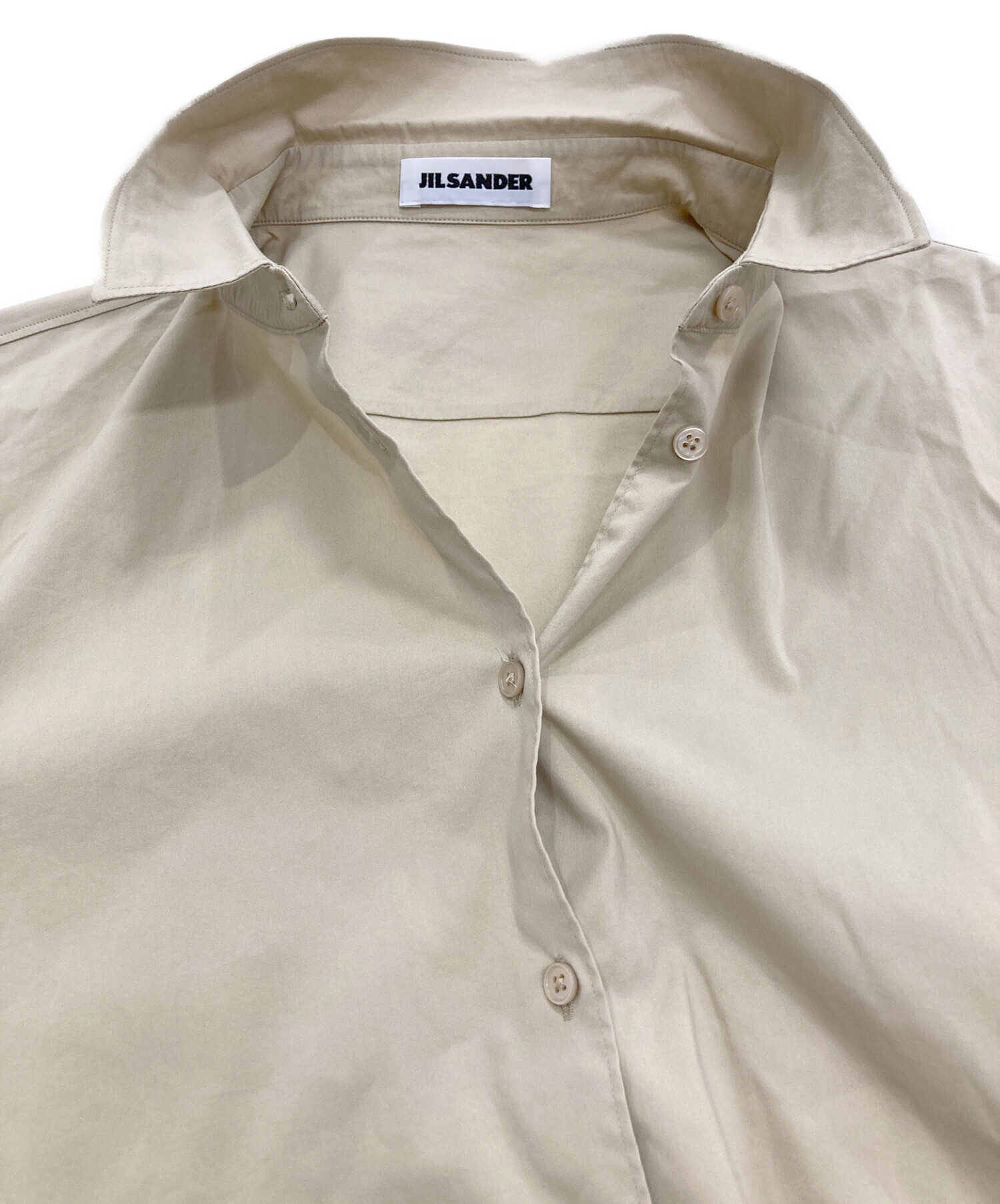 中古・古着通販】JIL SANDER (ジルサンダー) 7分袖シャツ ベージュ