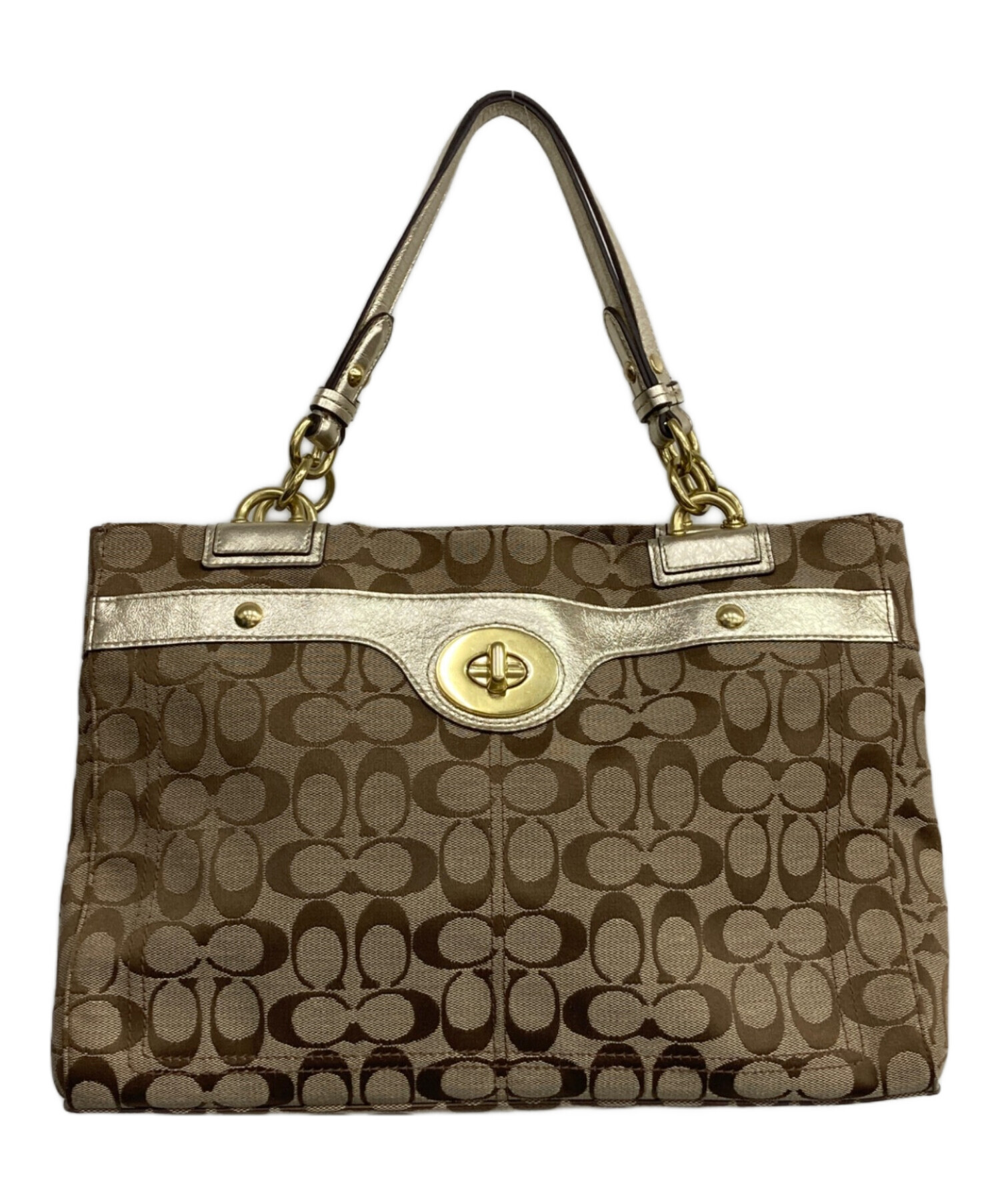 中古・古着通販】COACH (コーチ) シグネチャートートバッグ ブラウン
