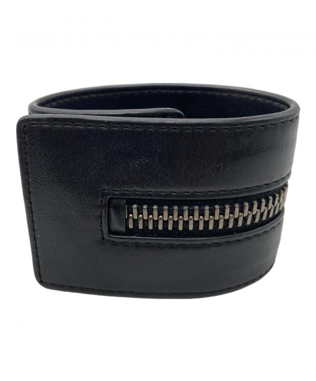 【デリバティブさん専用】GIVENCHY黒レザー バングル 中古・古着通販】GIVENCHY (ジバンシィ) レザージップブレスレット