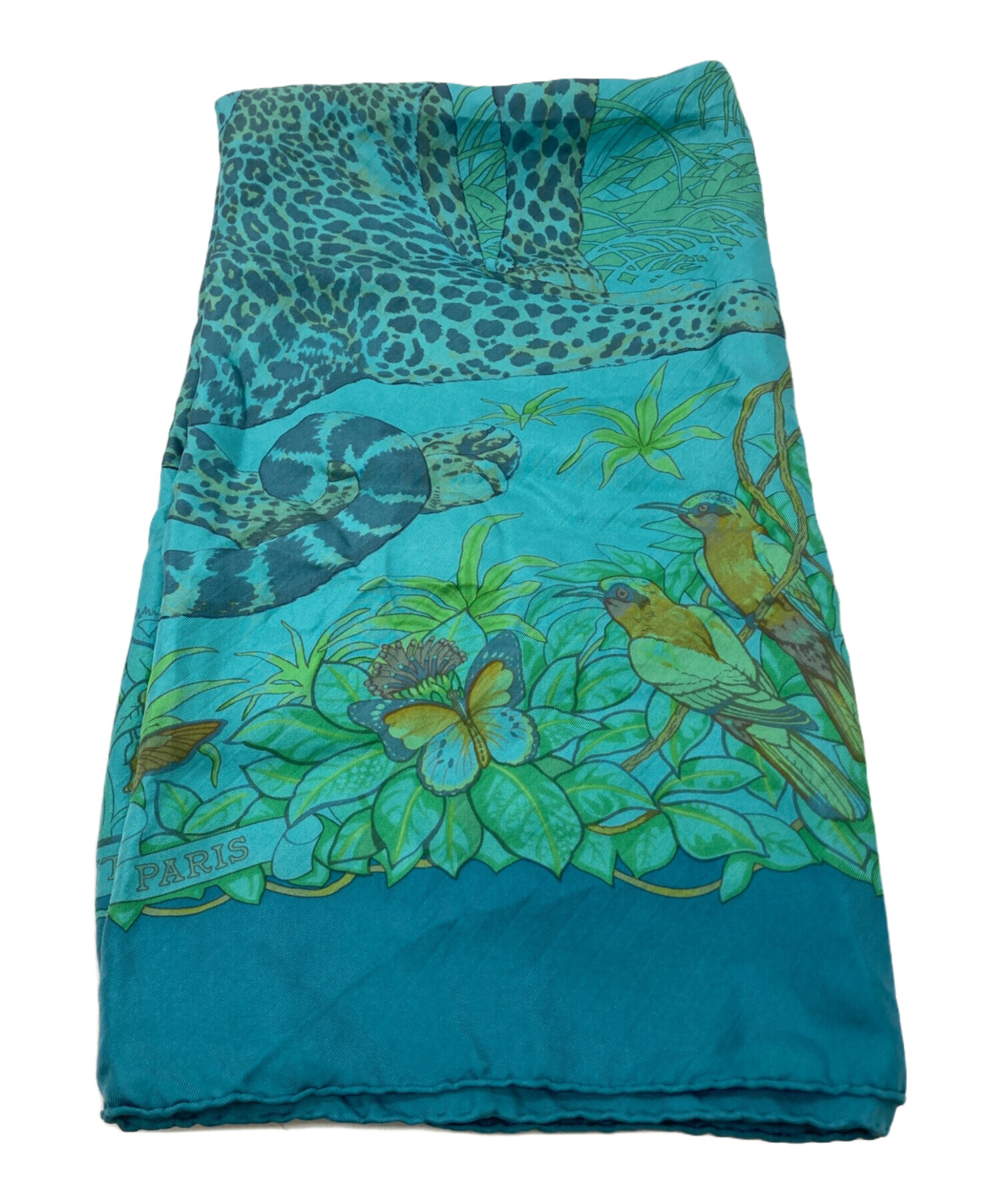 中古・古着通販】HERMES (エルメス) jungle love scarf グリーン