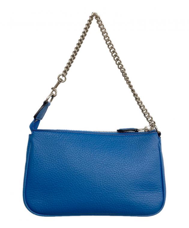 中古・古着通販】COACH (コーチ) チェーン ハンドポーチ ブルー