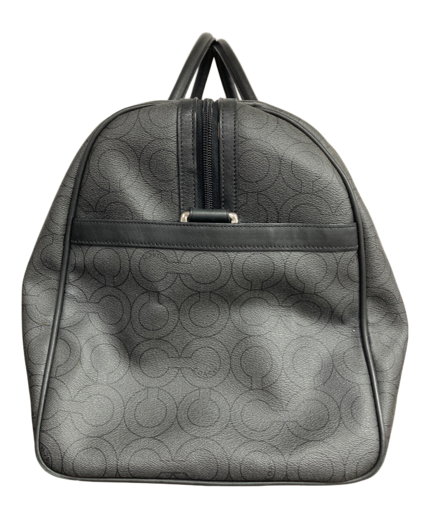 中古・古着通販】COACH (コーチ) 総柄ボストンバッグ ブラック