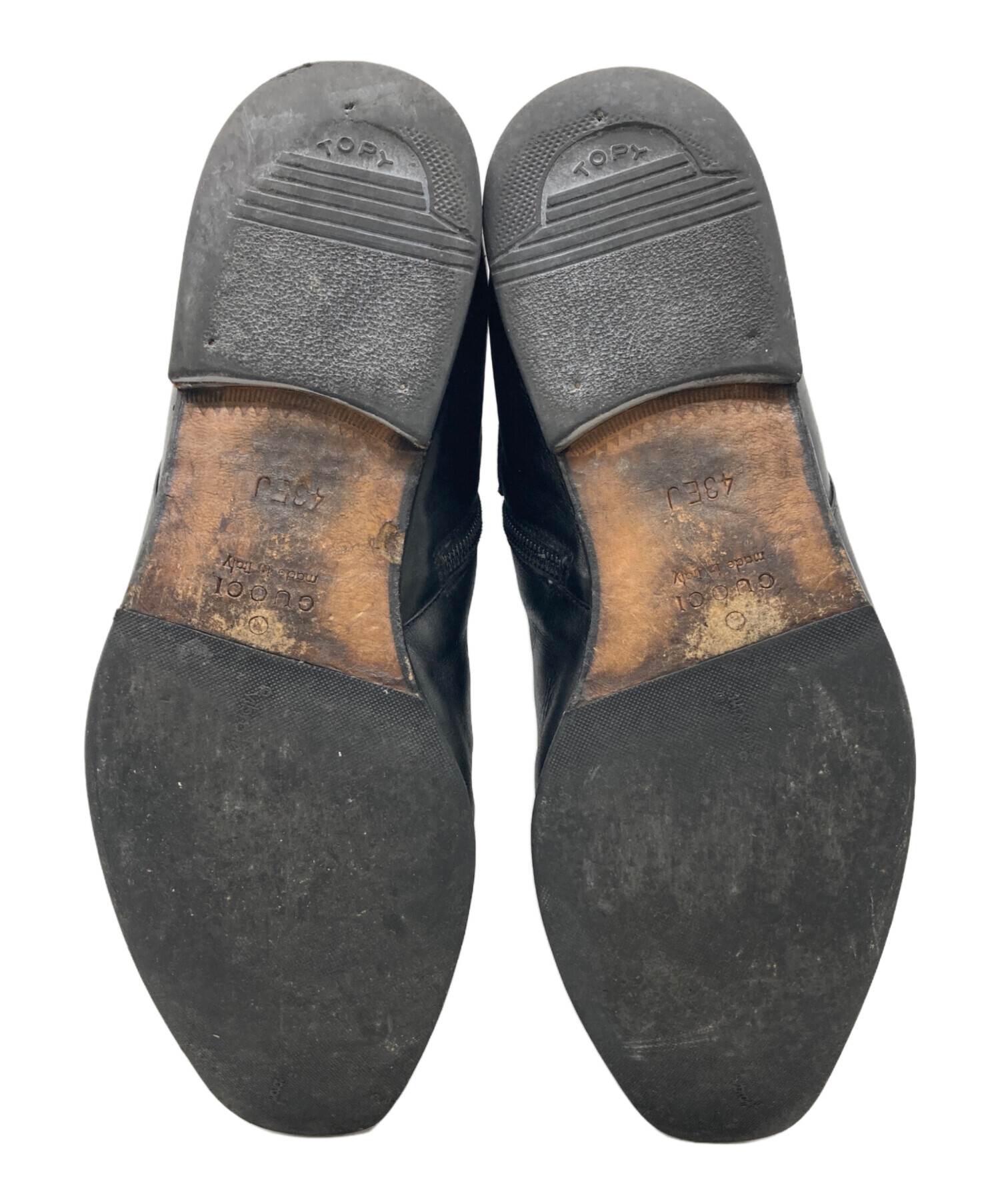 未使用品 グッチ ブーツ サイズ43 中古・古着通販】GUCCI (グッチ) ホースビットブーツ ブラック サイズ