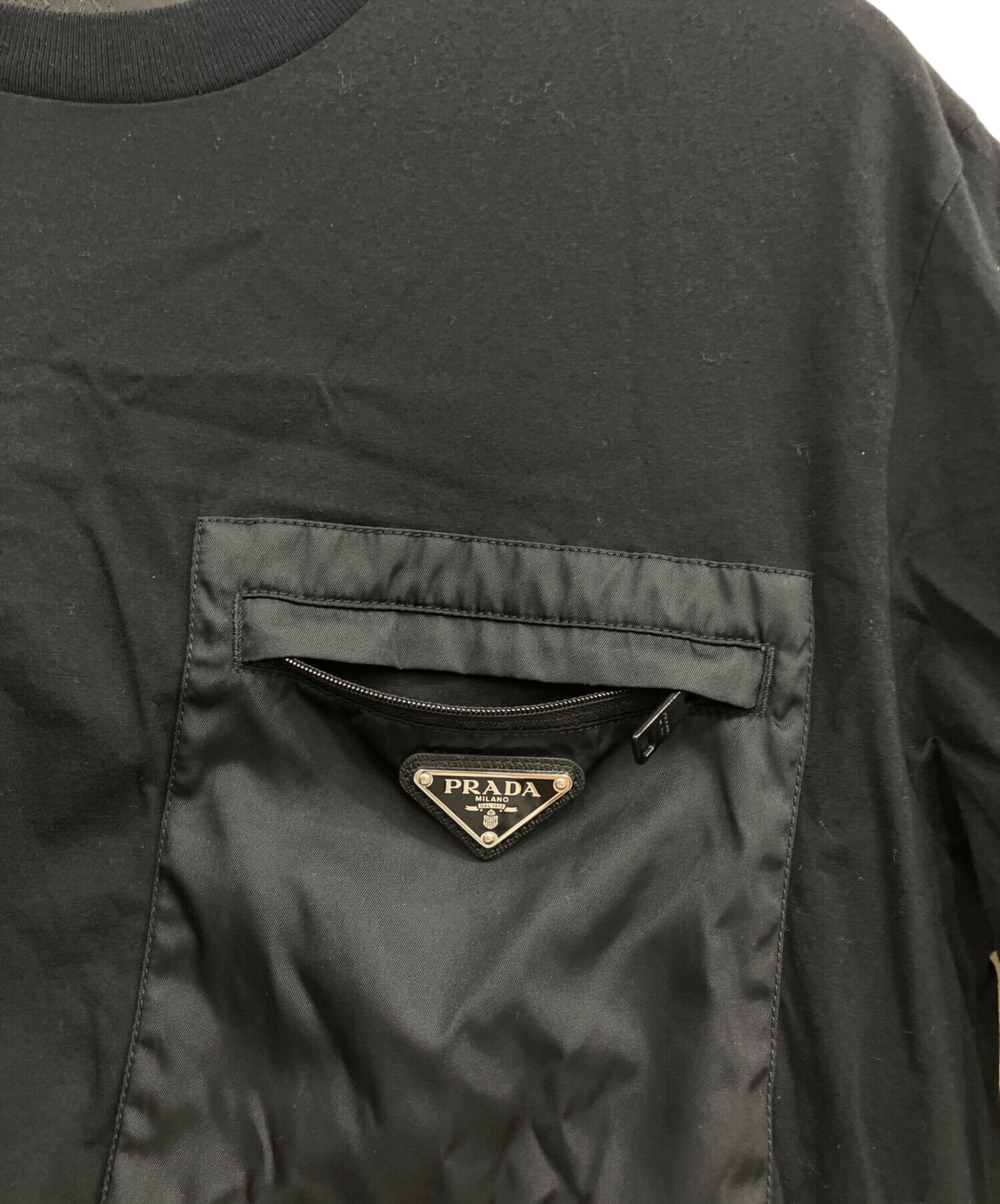 中古・古着通販】PRADA (プラダ) Re-Nylon xジャージー Tシャツ