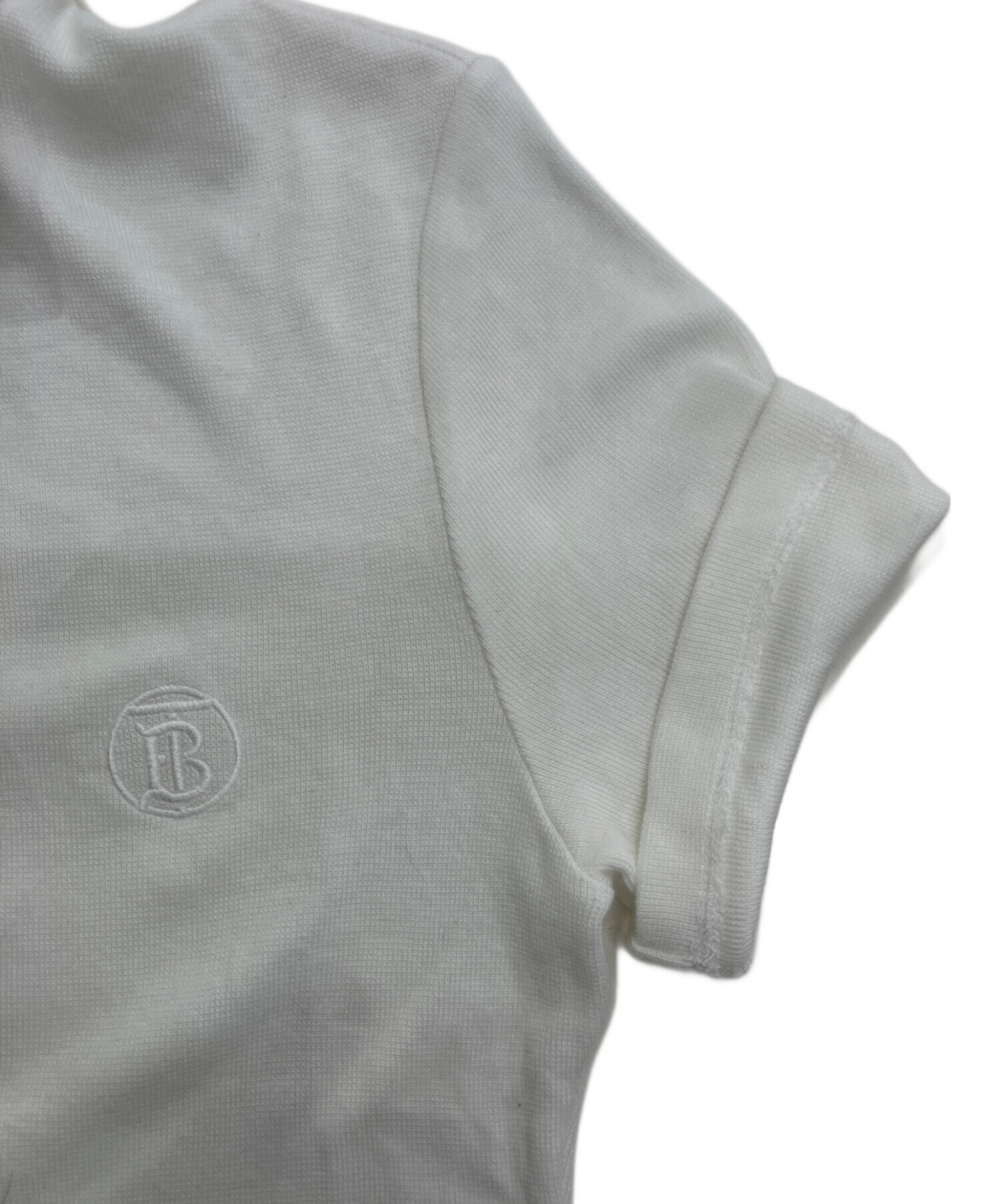 中古・古着通販】BURBERRY (バーバリー) ニットポロシャツ ホワイト