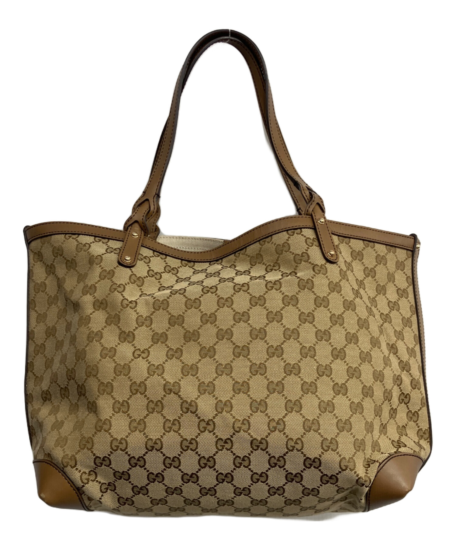 中古・古着通販】GUCCI (グッチ) GGキャンバストートバッグ ベージュ
