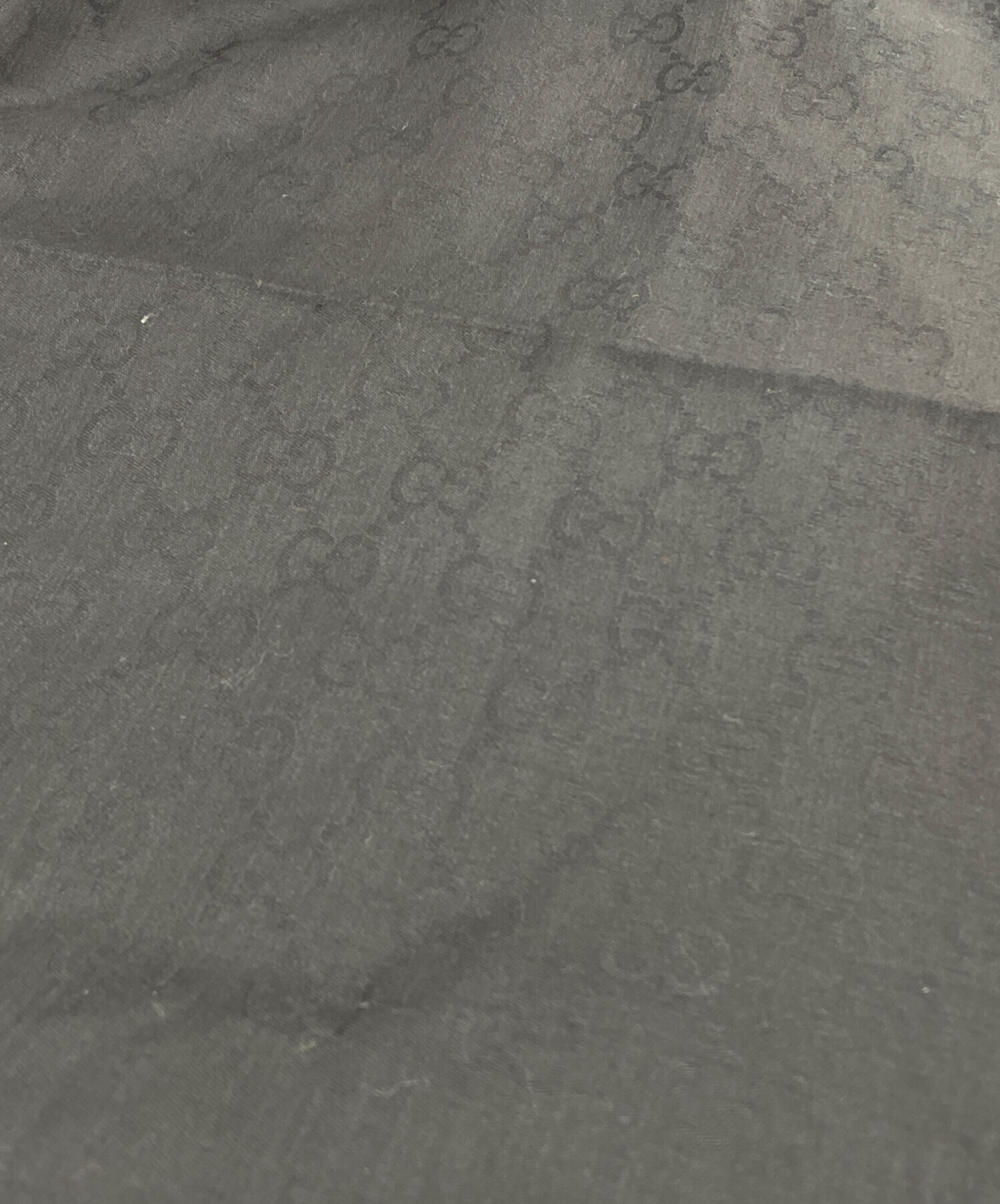 中古・古着通販】GUCCI (グッチ) シルク混大判ストール ブラック