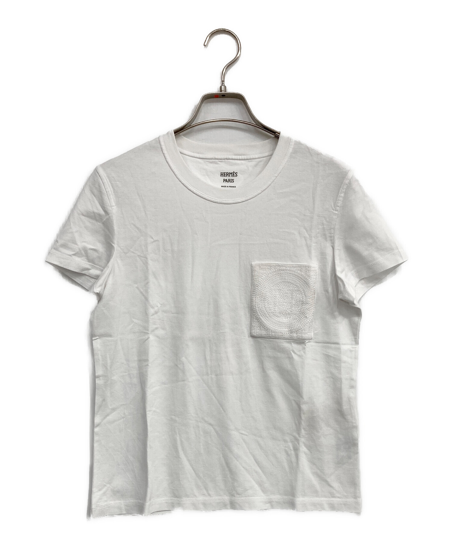 HERMES　エルメス　刺繍入りポケット　Tシャツ　モザイク柄　36 中古・古着通販】HERMES (エルメス) モザイク 刺繍ポケット 半袖T