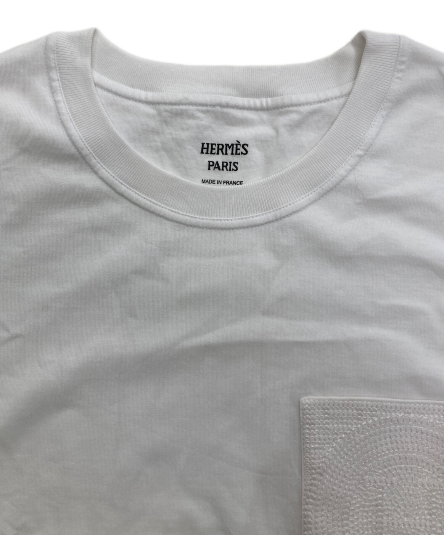 中古・古着通販】HERMES (エルメス) モザイク 刺繍ポケット 半袖T