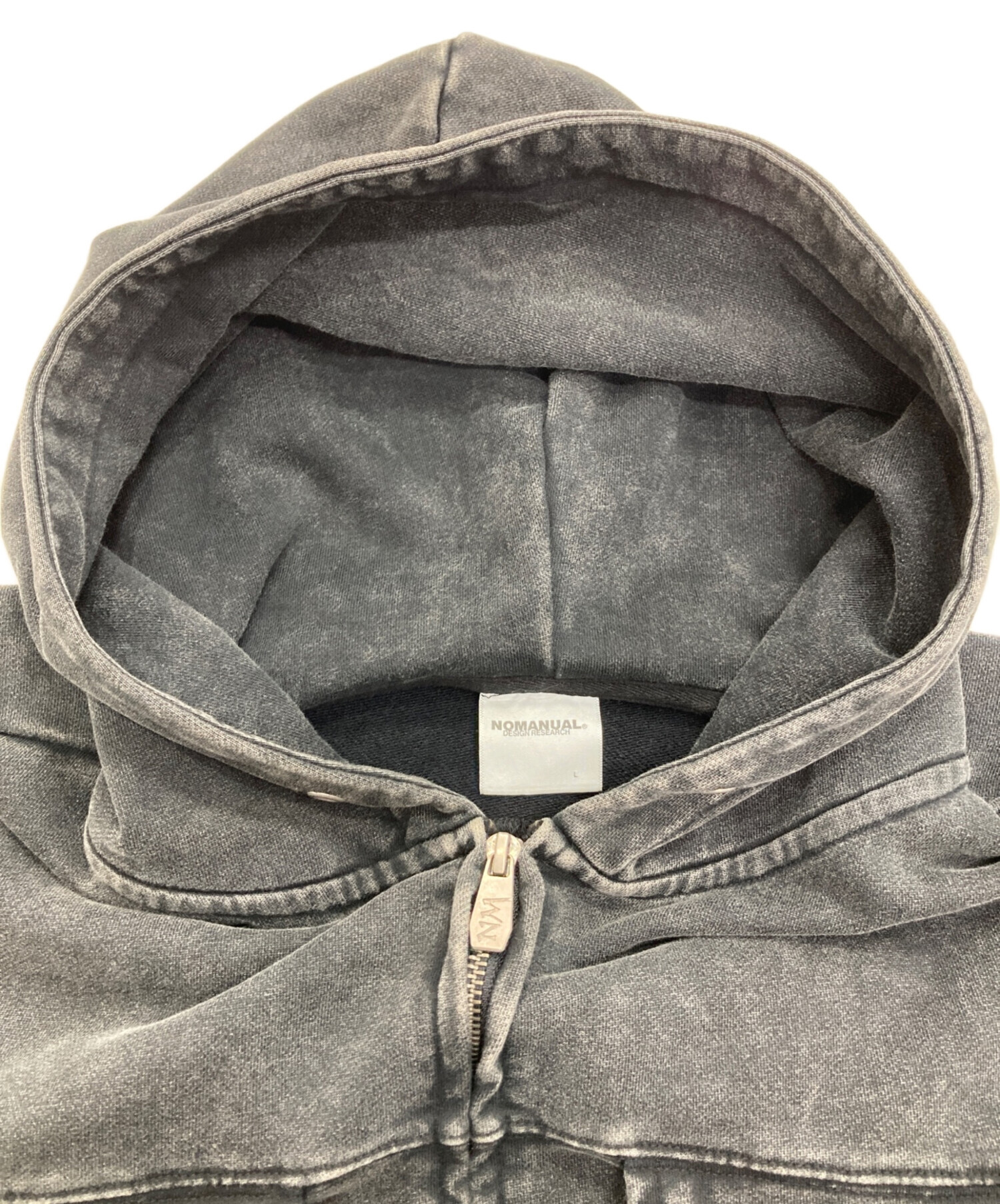 中古・古着通販】NOMANUAL (ノーマニュアル) VINTAGE LAYER HOODED ZIP 