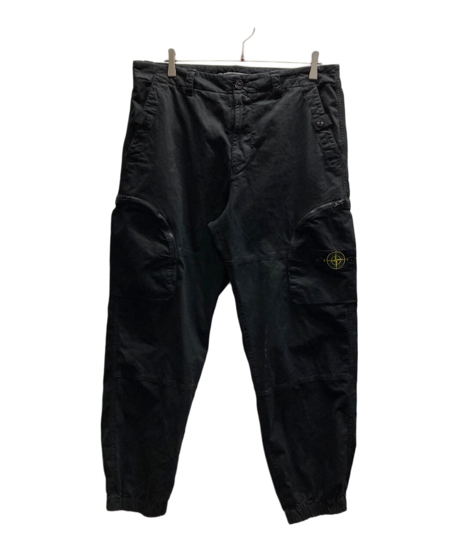 STONE  ブラック ワークパンツ 中古・古着通販】STONE ISLAND (ストーンアイランド) PANTALONE LOOSE