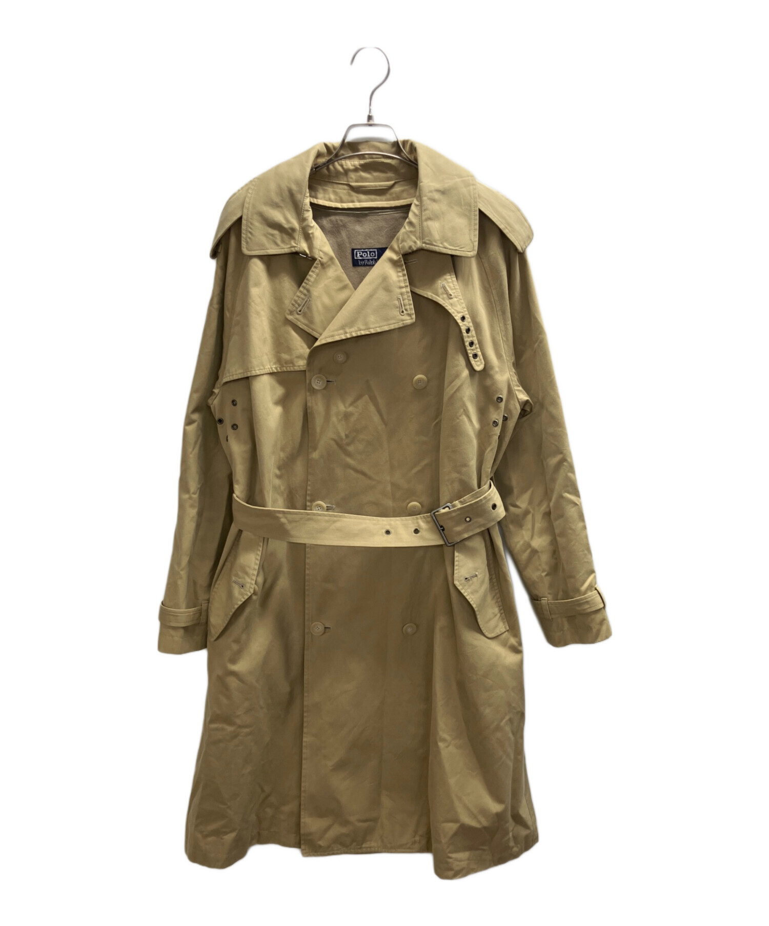 ラルフローレン　トレンチコート　一枚袖　チェック　80S ベージュ　ラグラン 中古・古着通販】POLO RALPH LAUREN (ポロ・ラルフローレン) ライナー