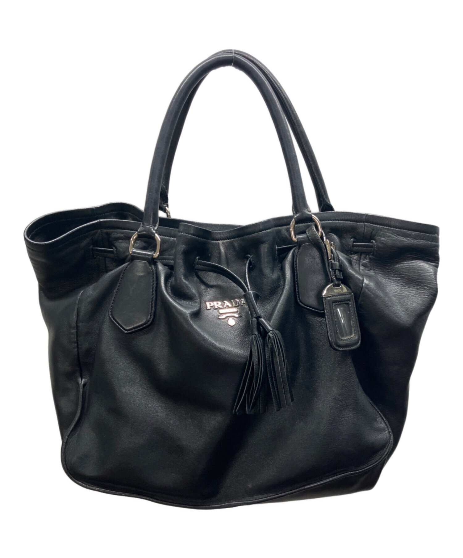 中古・古着通販】PRADA (プラダ) ナッパレザーフリンジ 2WAYトート