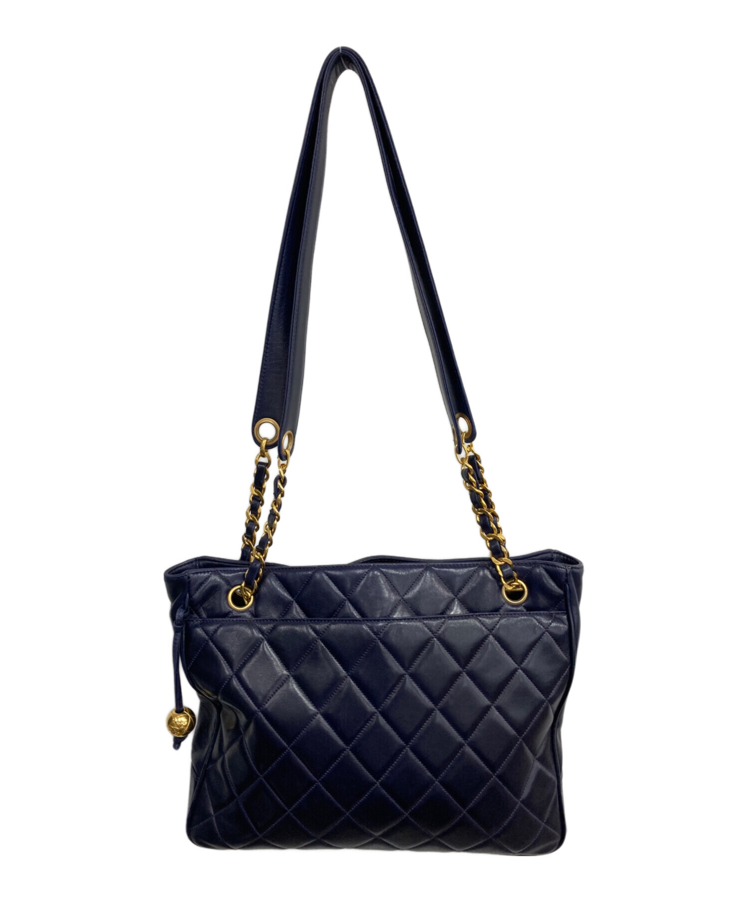 中古・古着通販】CHANEL (シャネル) ショルダーバッグ ネイビー 